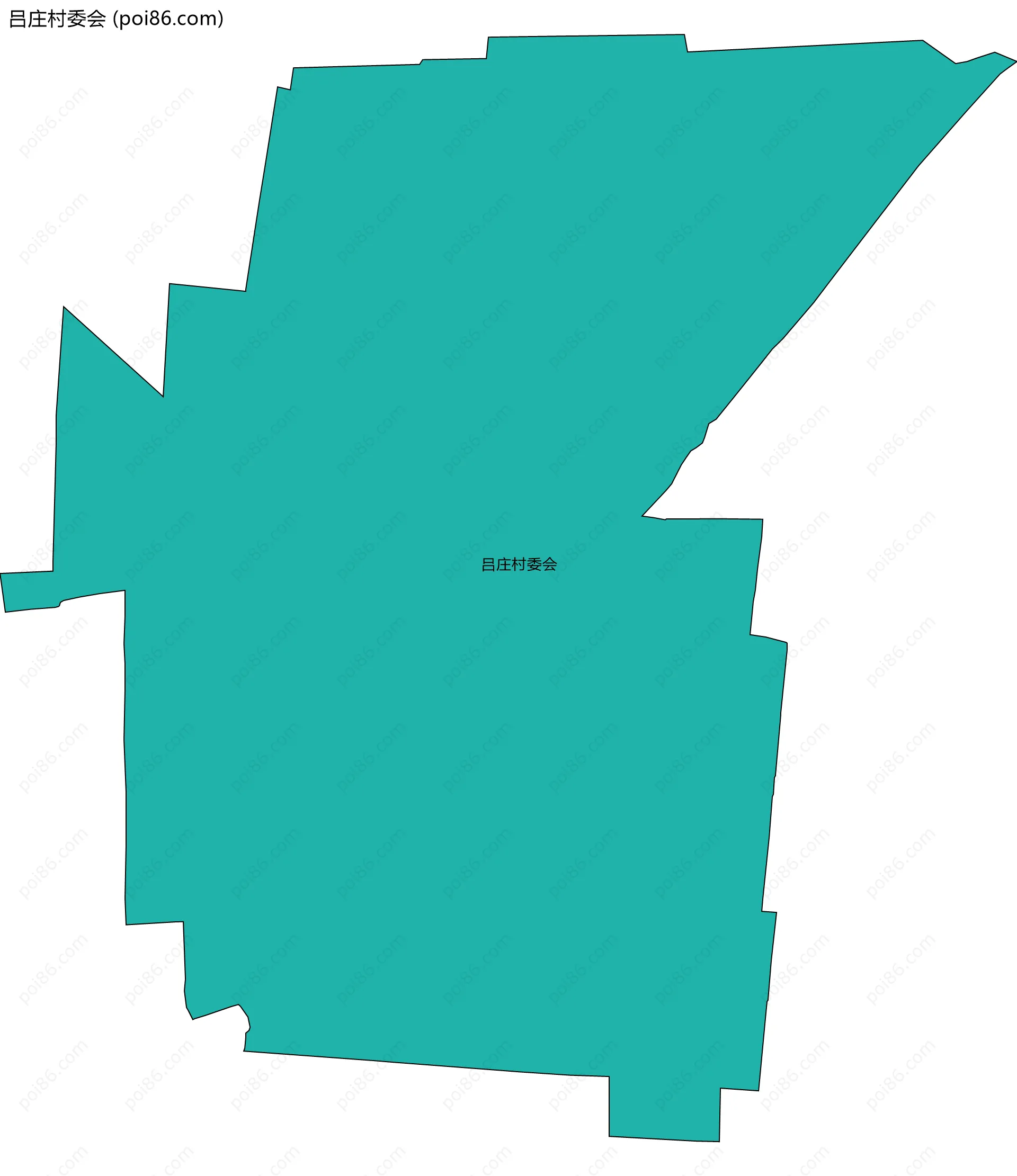 吕庄村委会边界地图