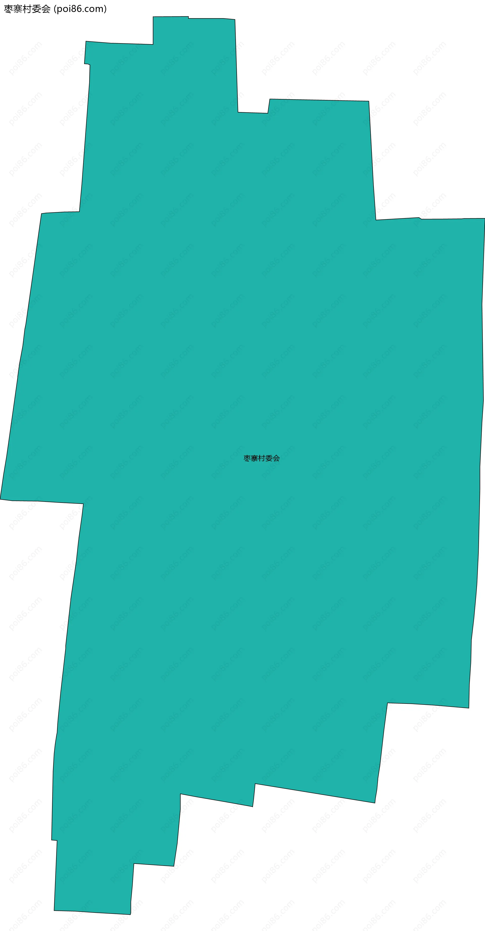 枣寨村委会边界地图