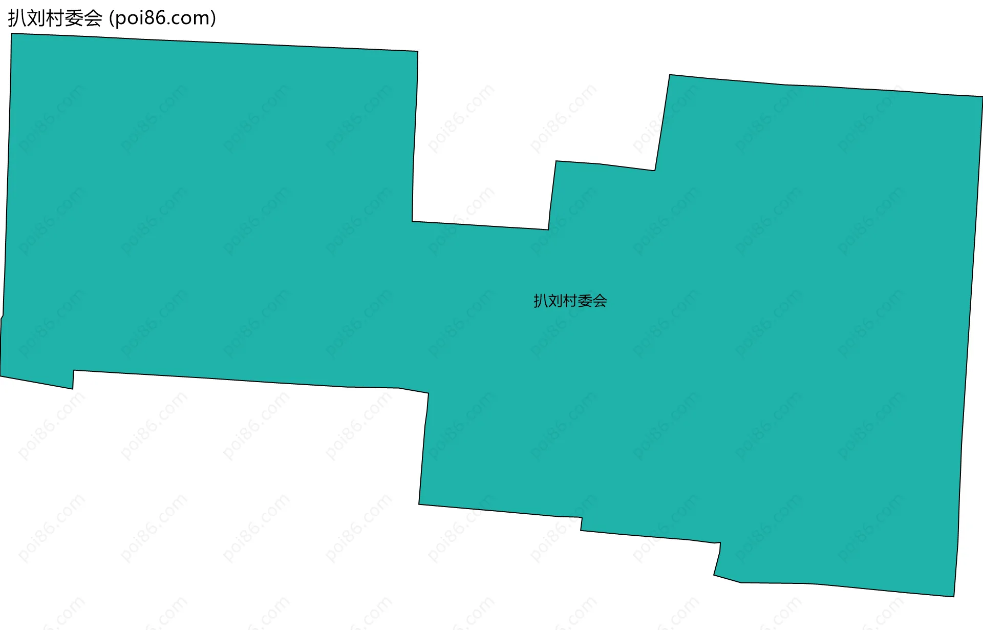 扒刘村委会边界地图