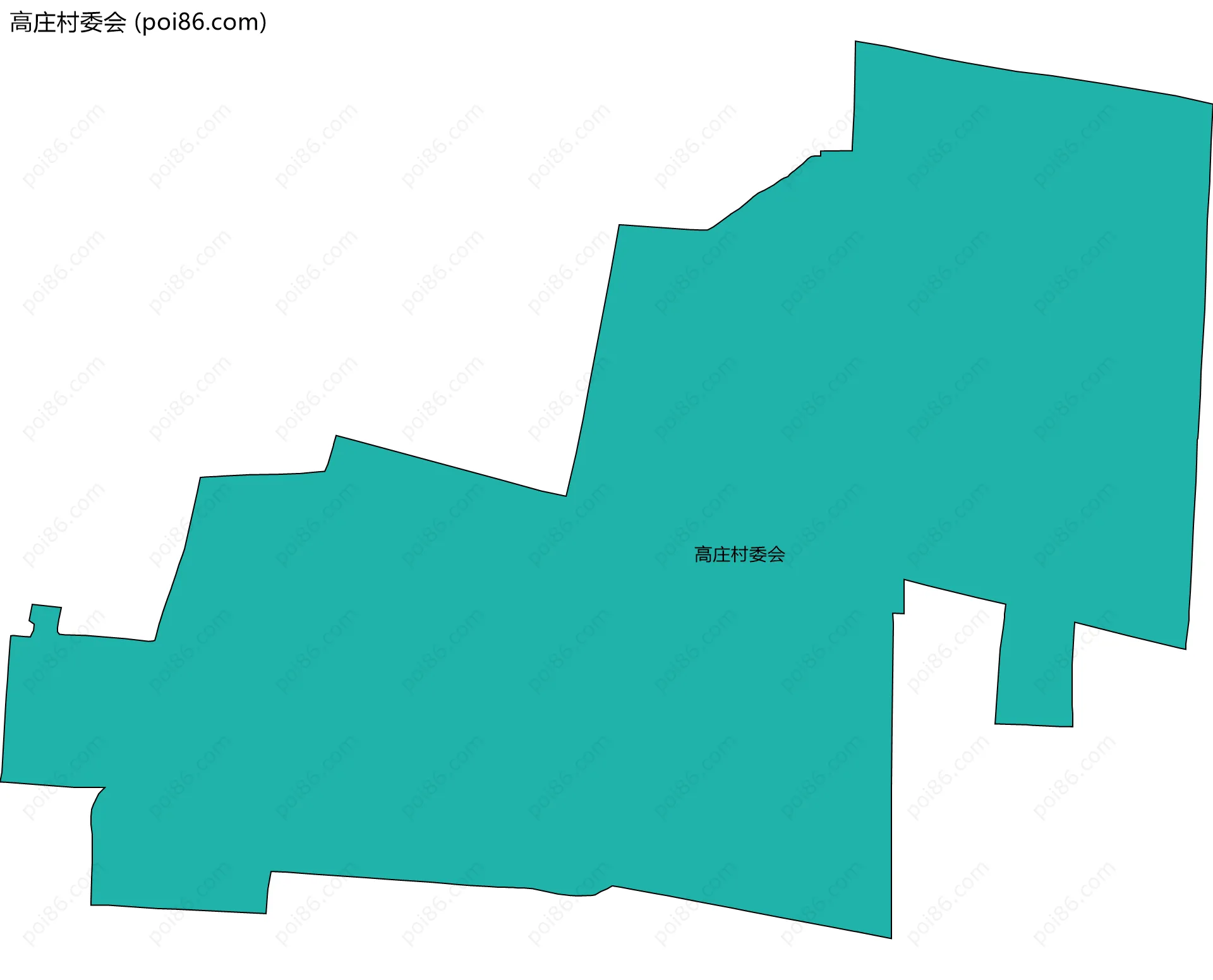 高庄村委会边界地图