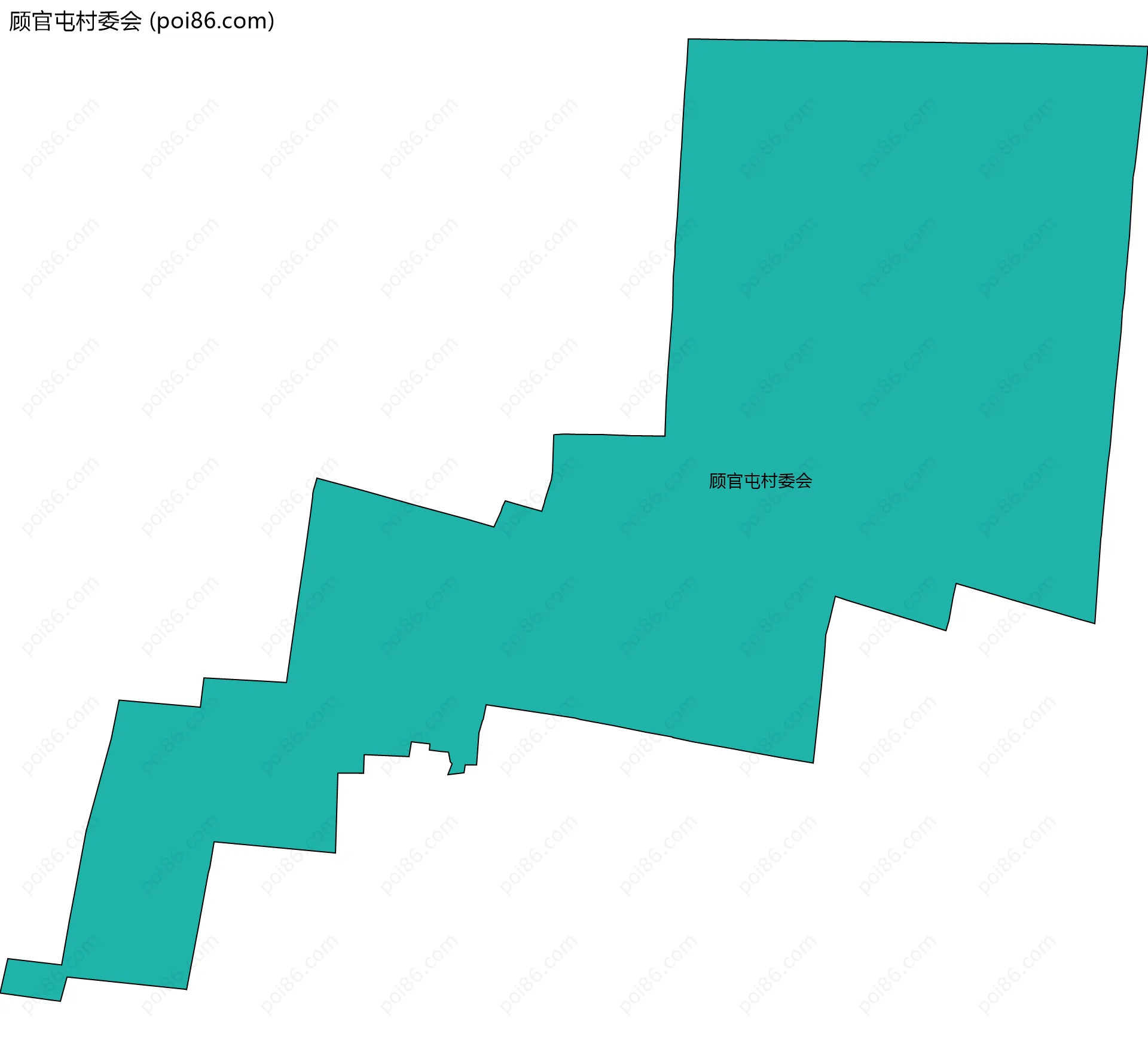 顾官屯村委会边界地图