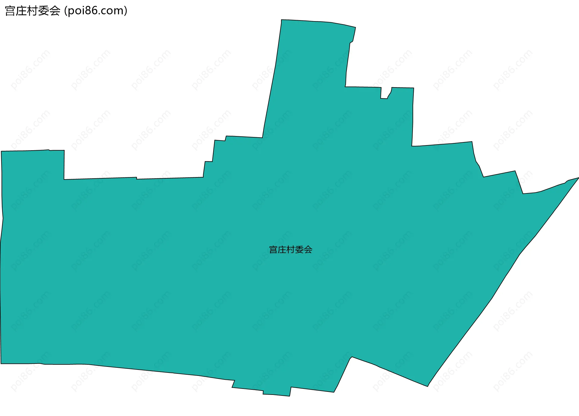 宫庄村委会边界地图