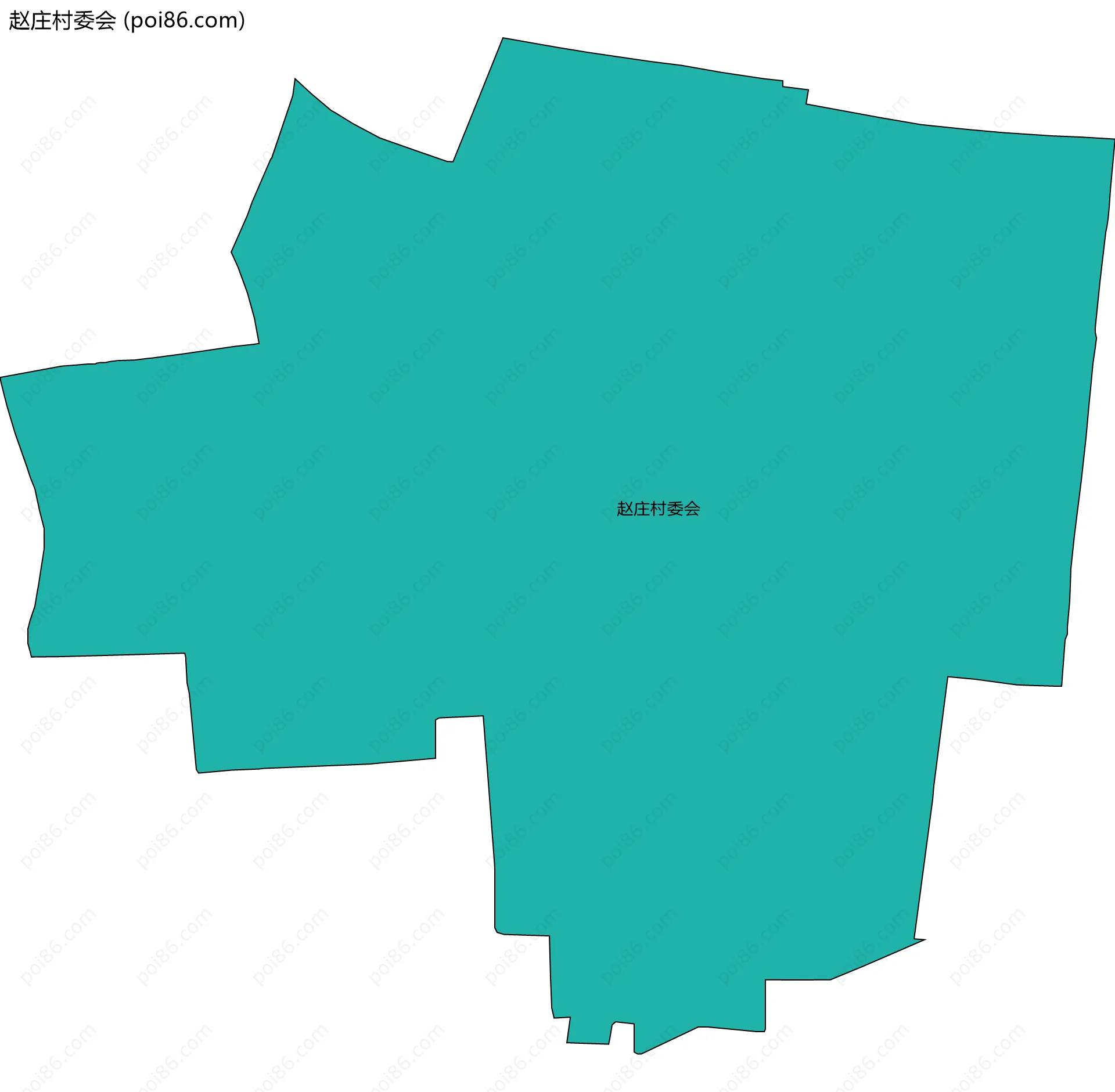赵庄村委会边界地图