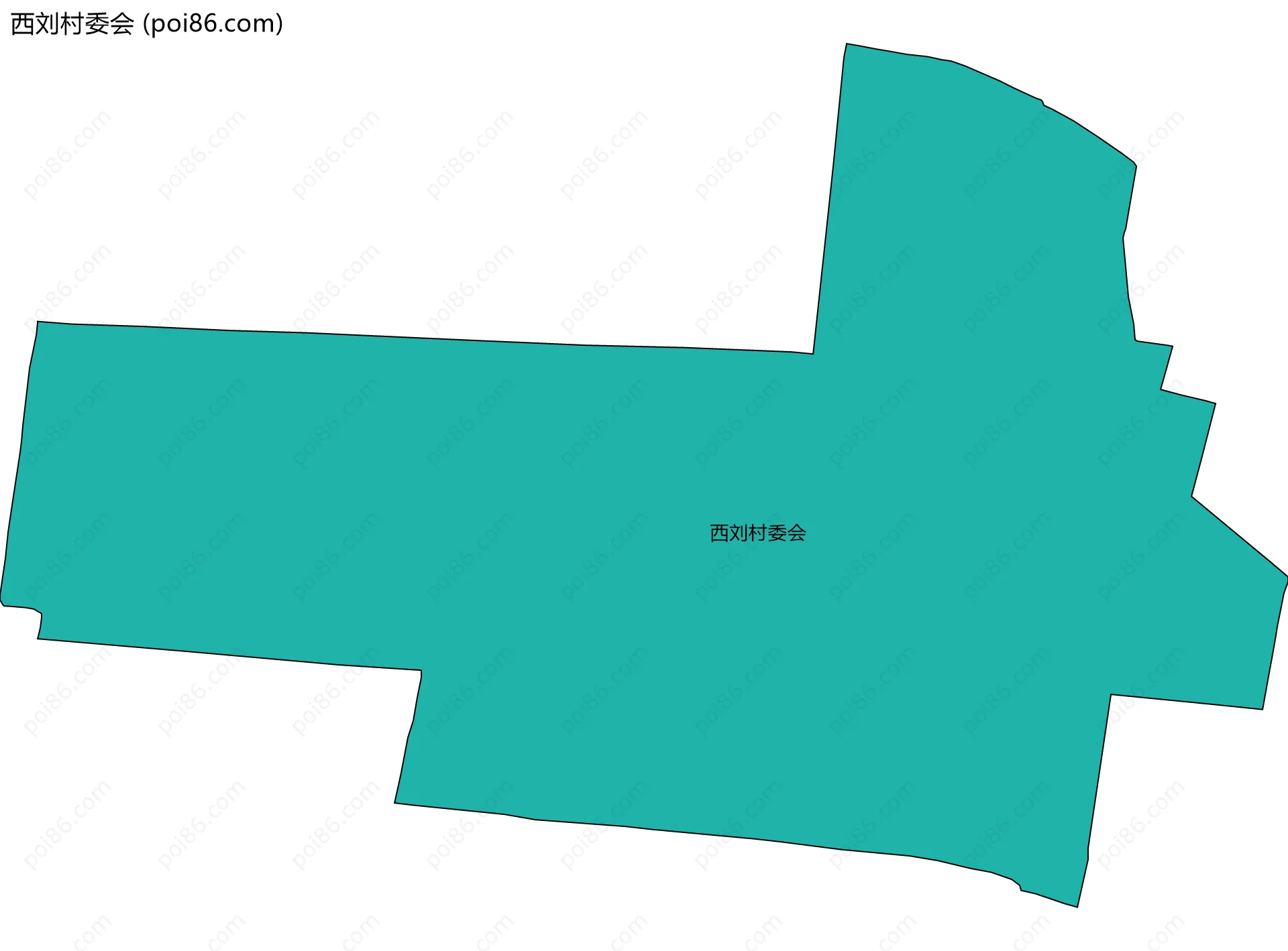 西刘村委会边界地图