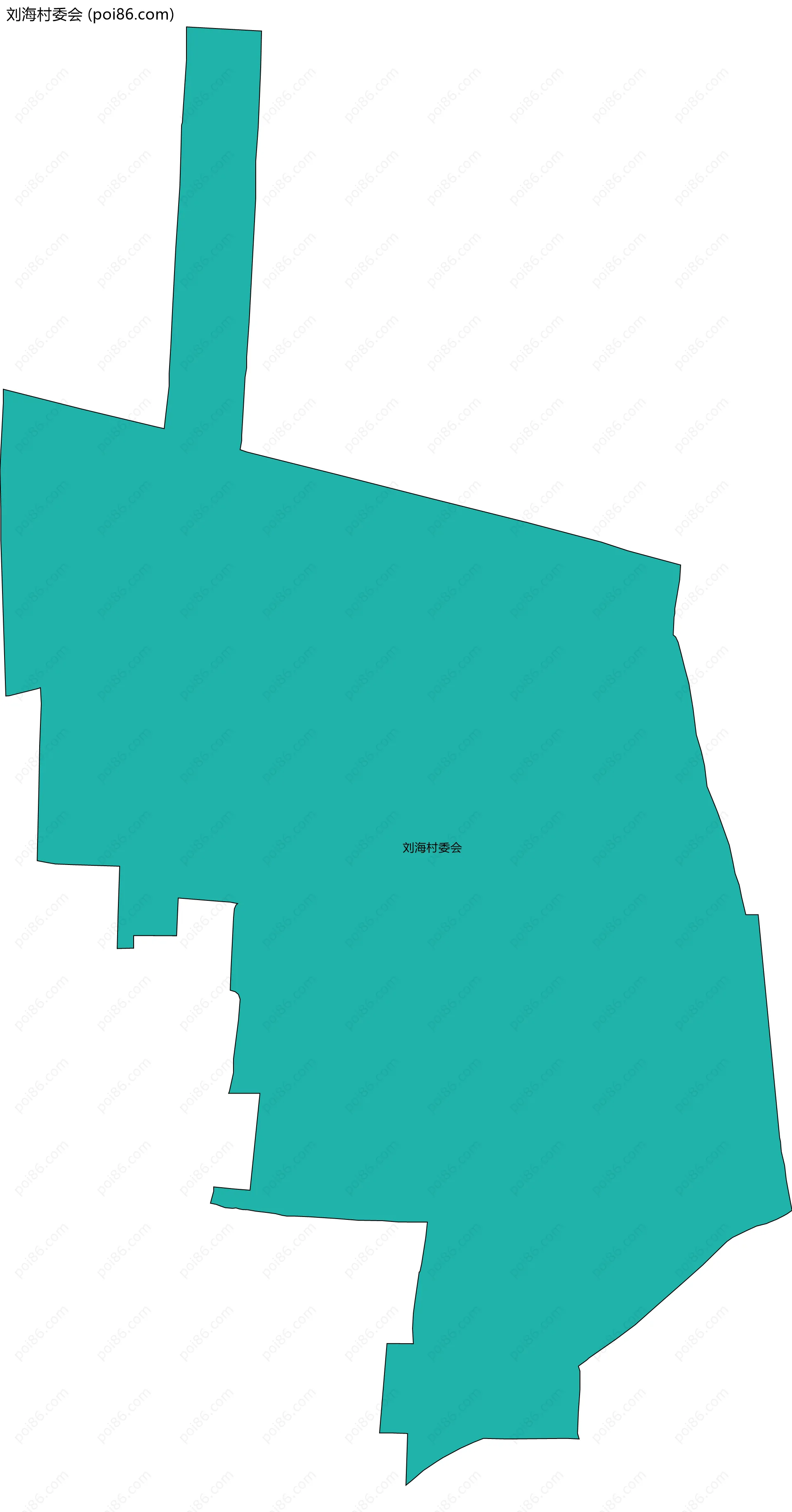 刘海村委会边界地图