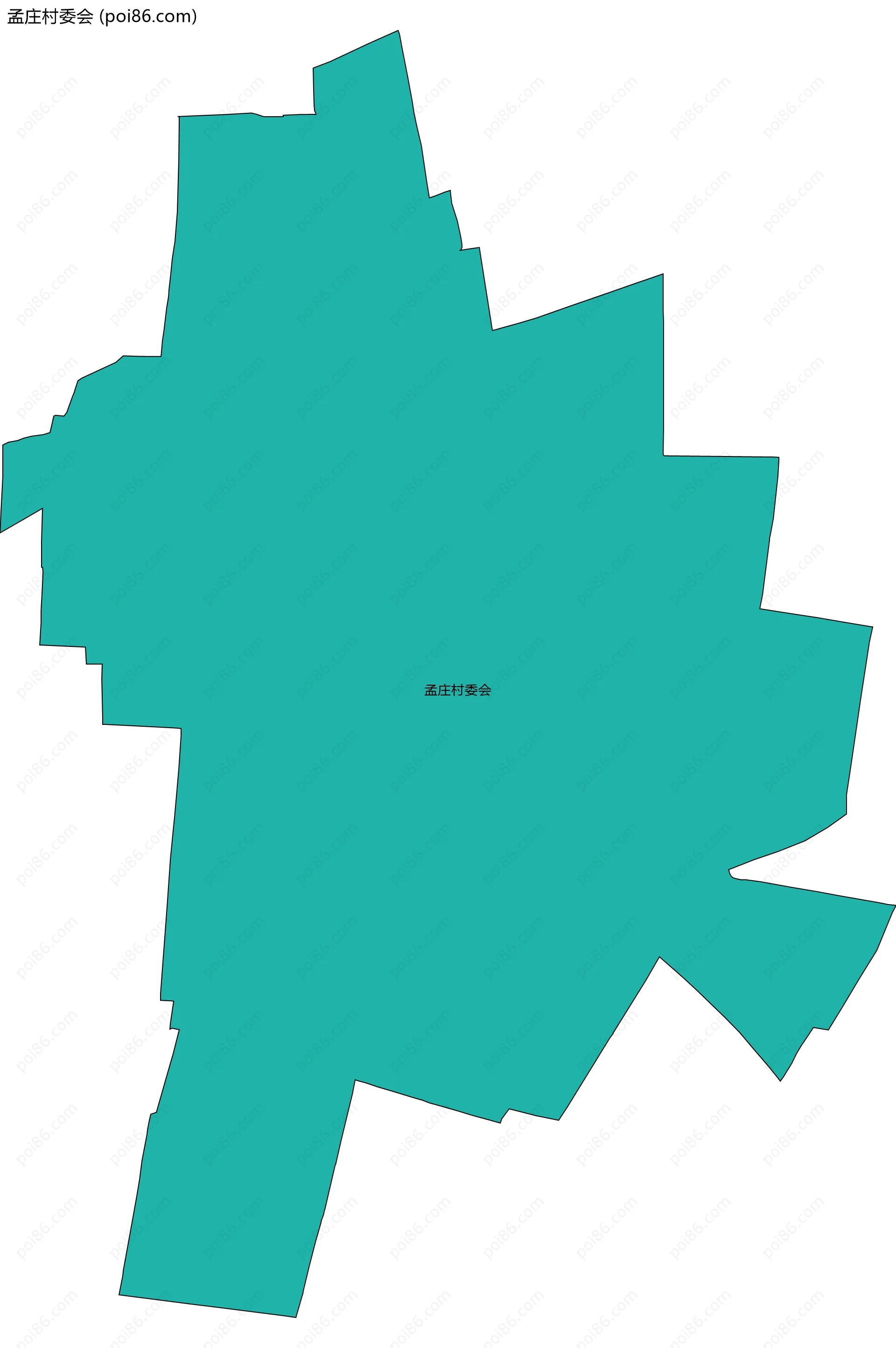 孟庄村委会边界地图