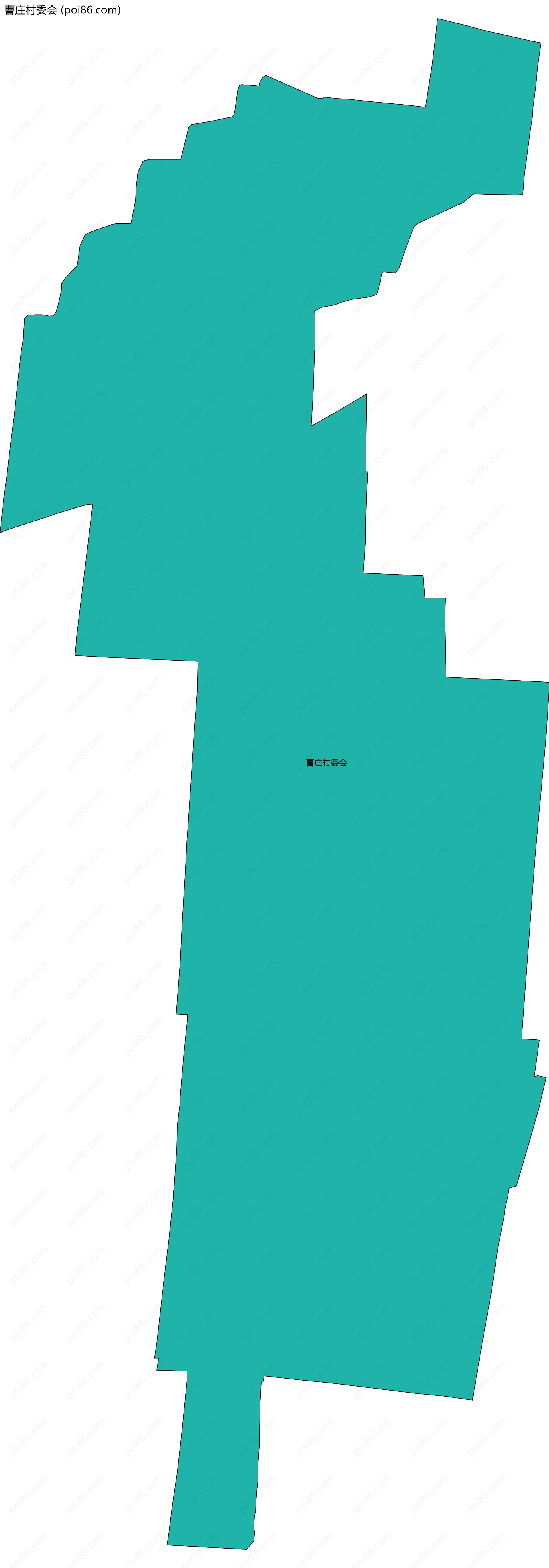 曹庄村委会边界地图