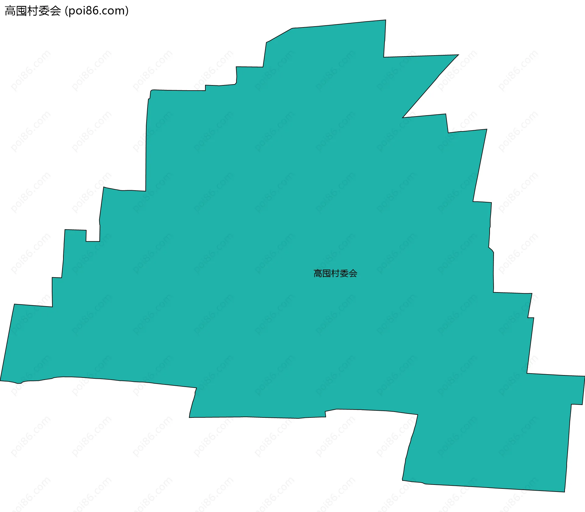 高囤村委会边界地图