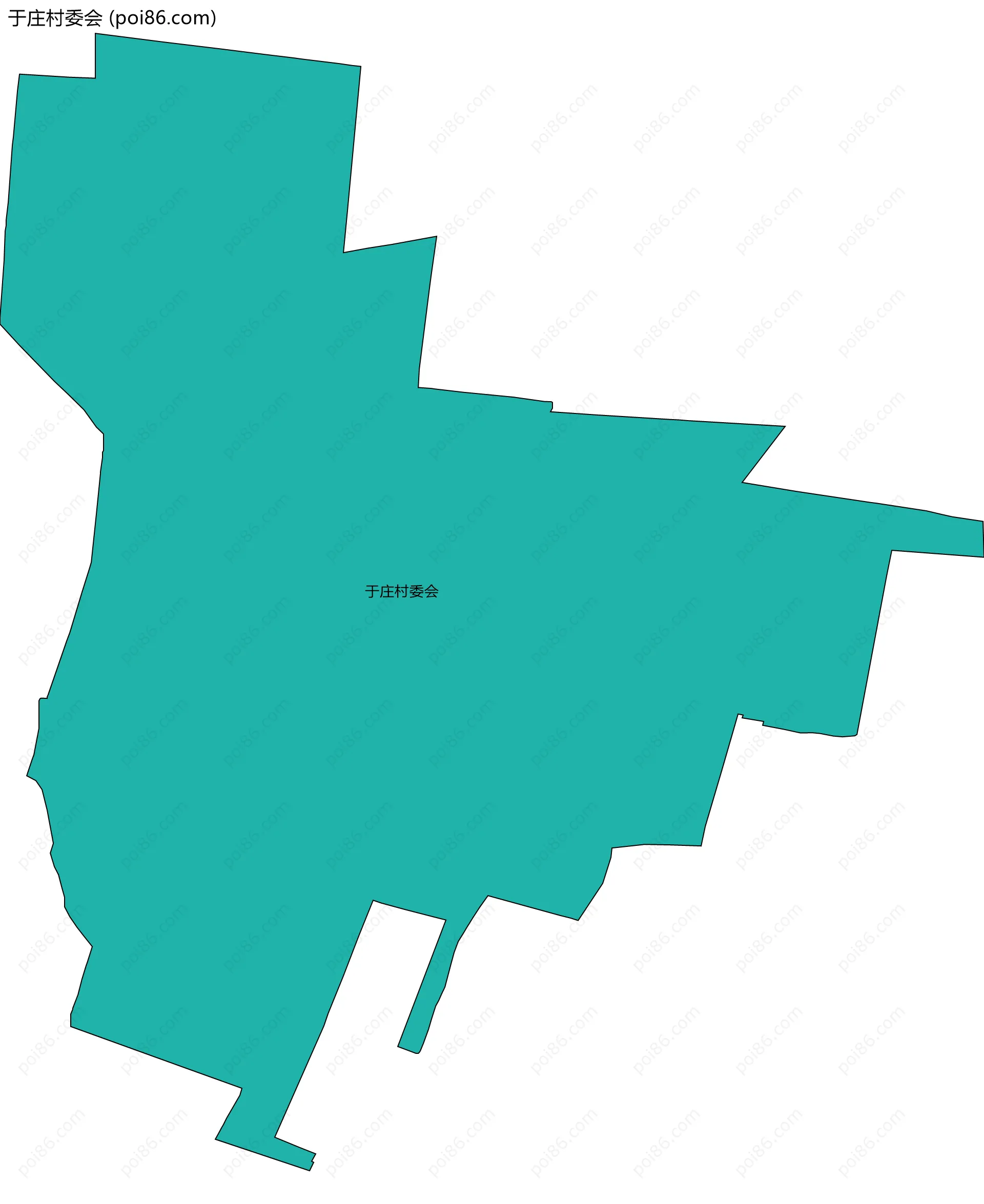 于庄村委会边界地图