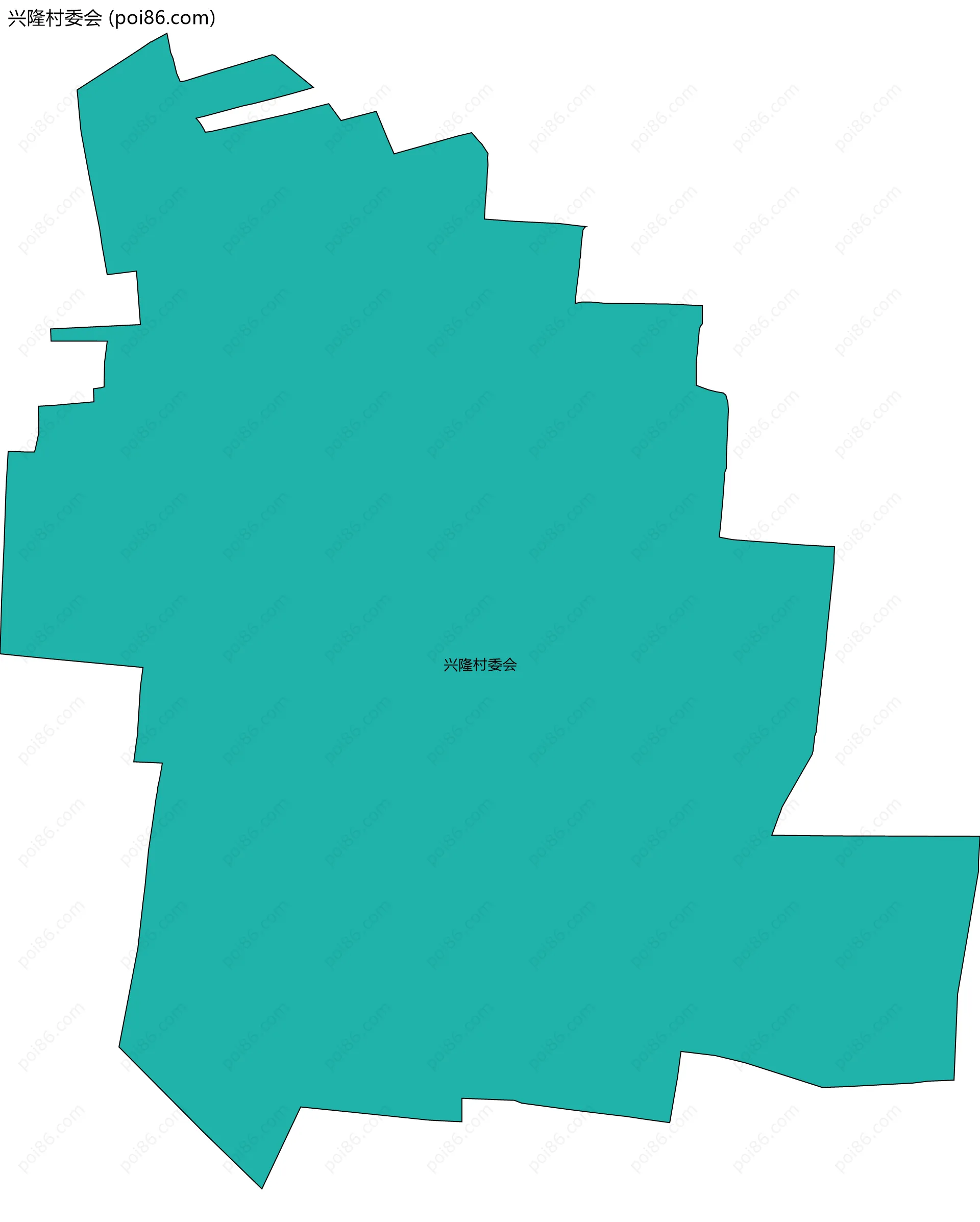 兴隆村委会边界地图