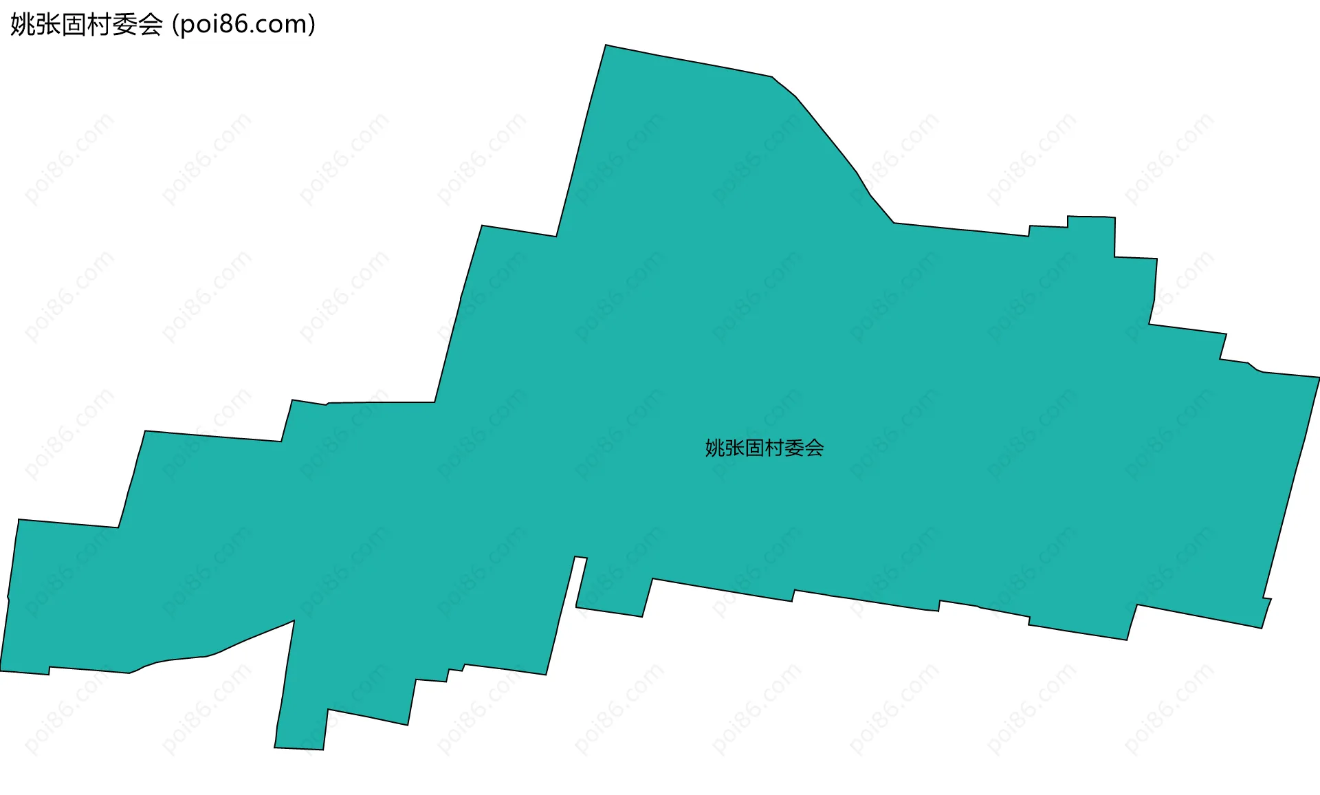 姚张固村委会边界地图