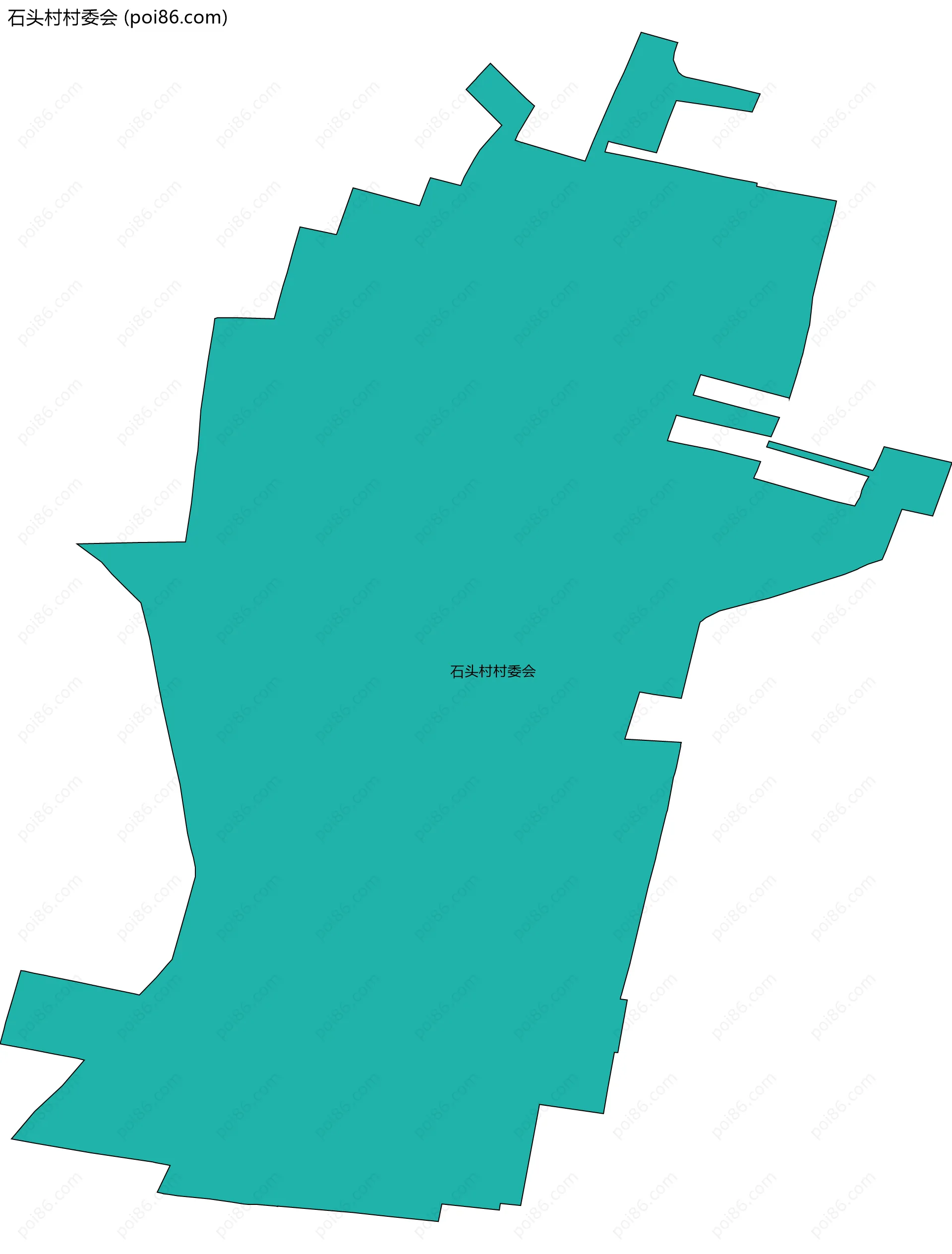 石头村村委会边界地图
