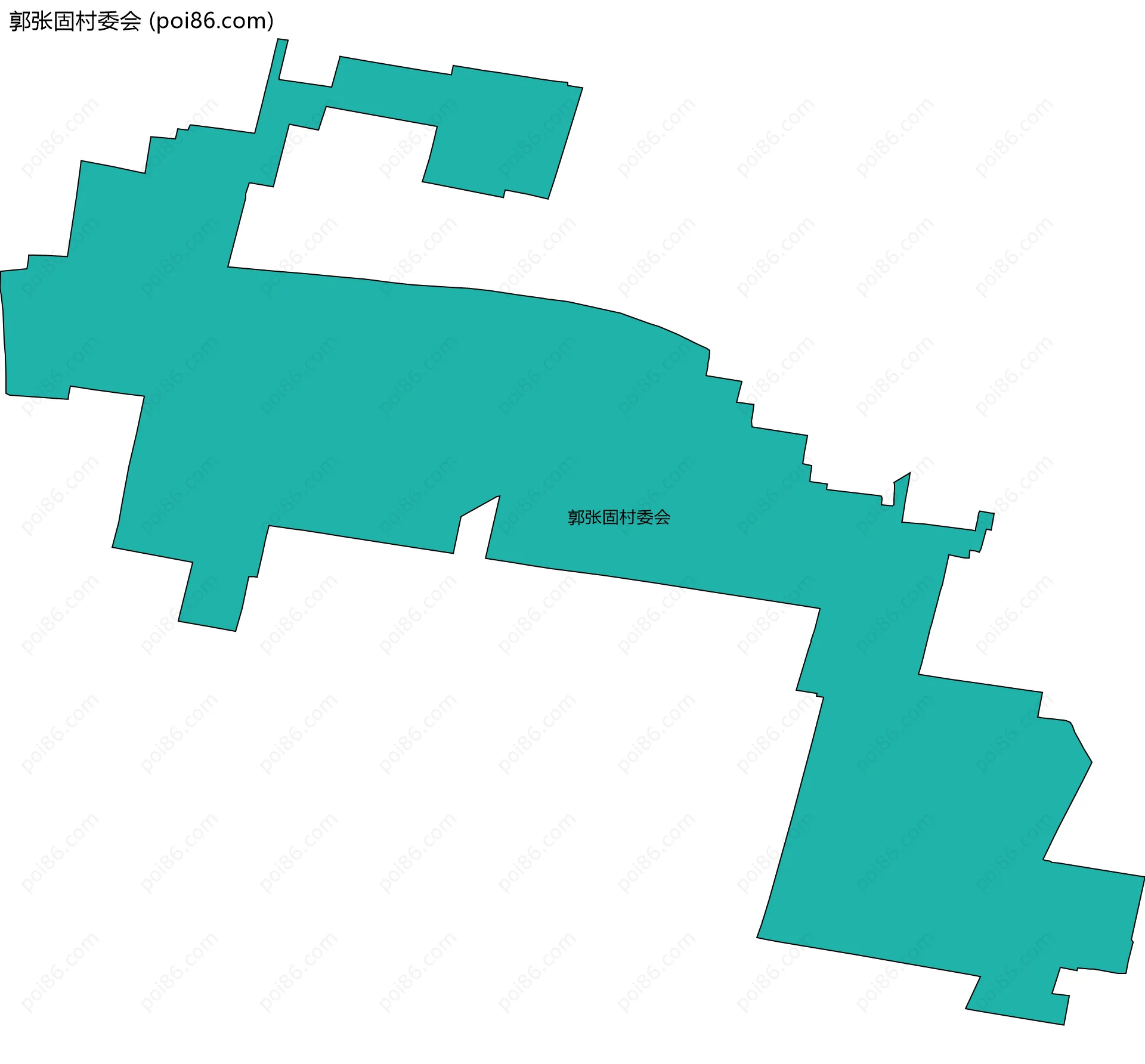 郭张固村委会边界地图