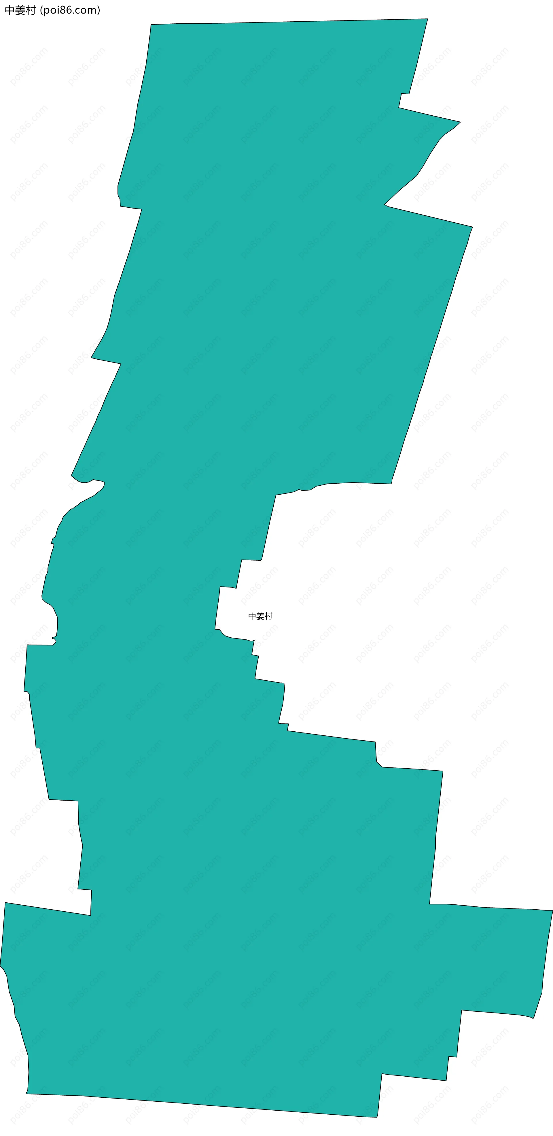 中姜村边界地图