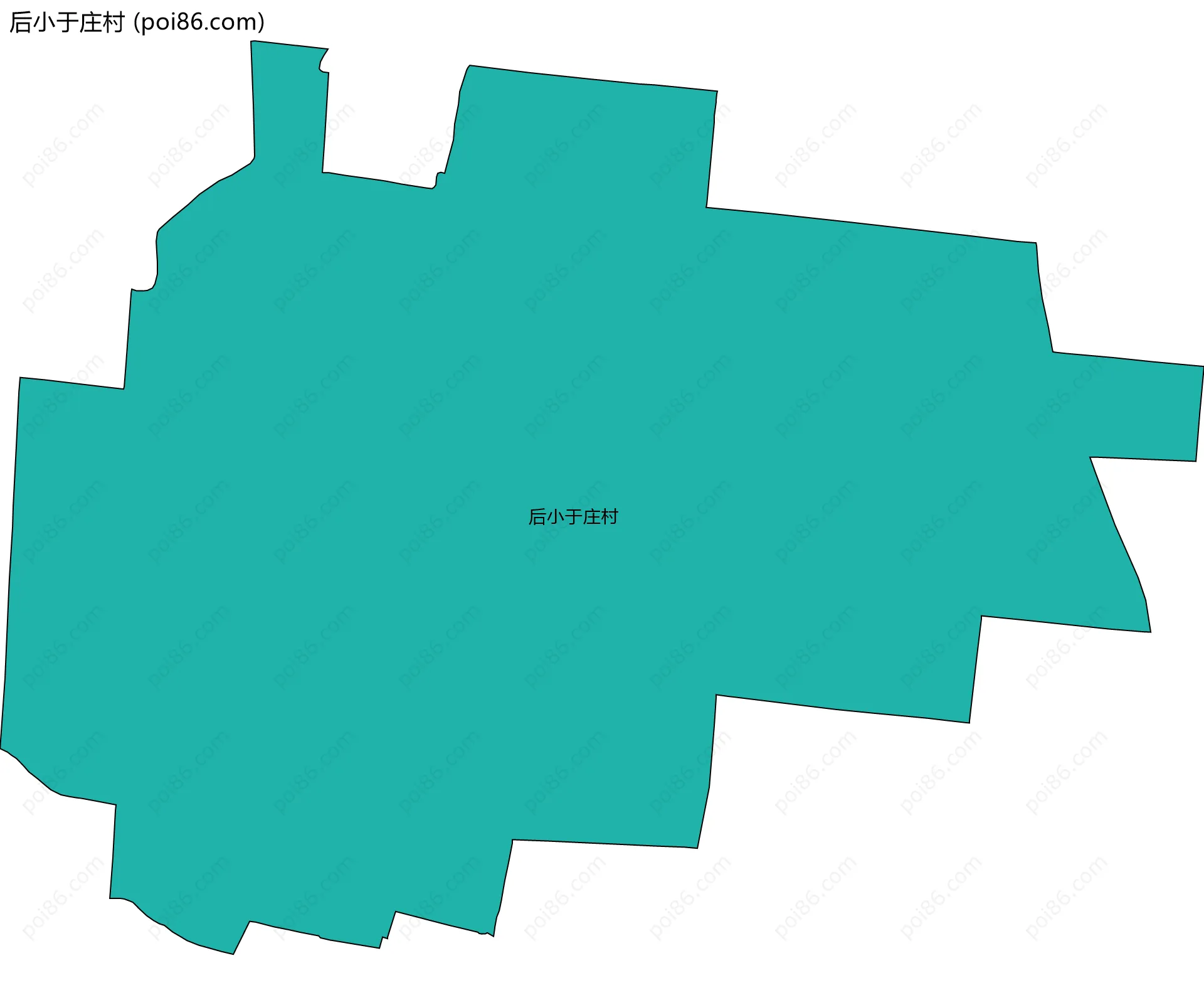 后小于庄村边界地图