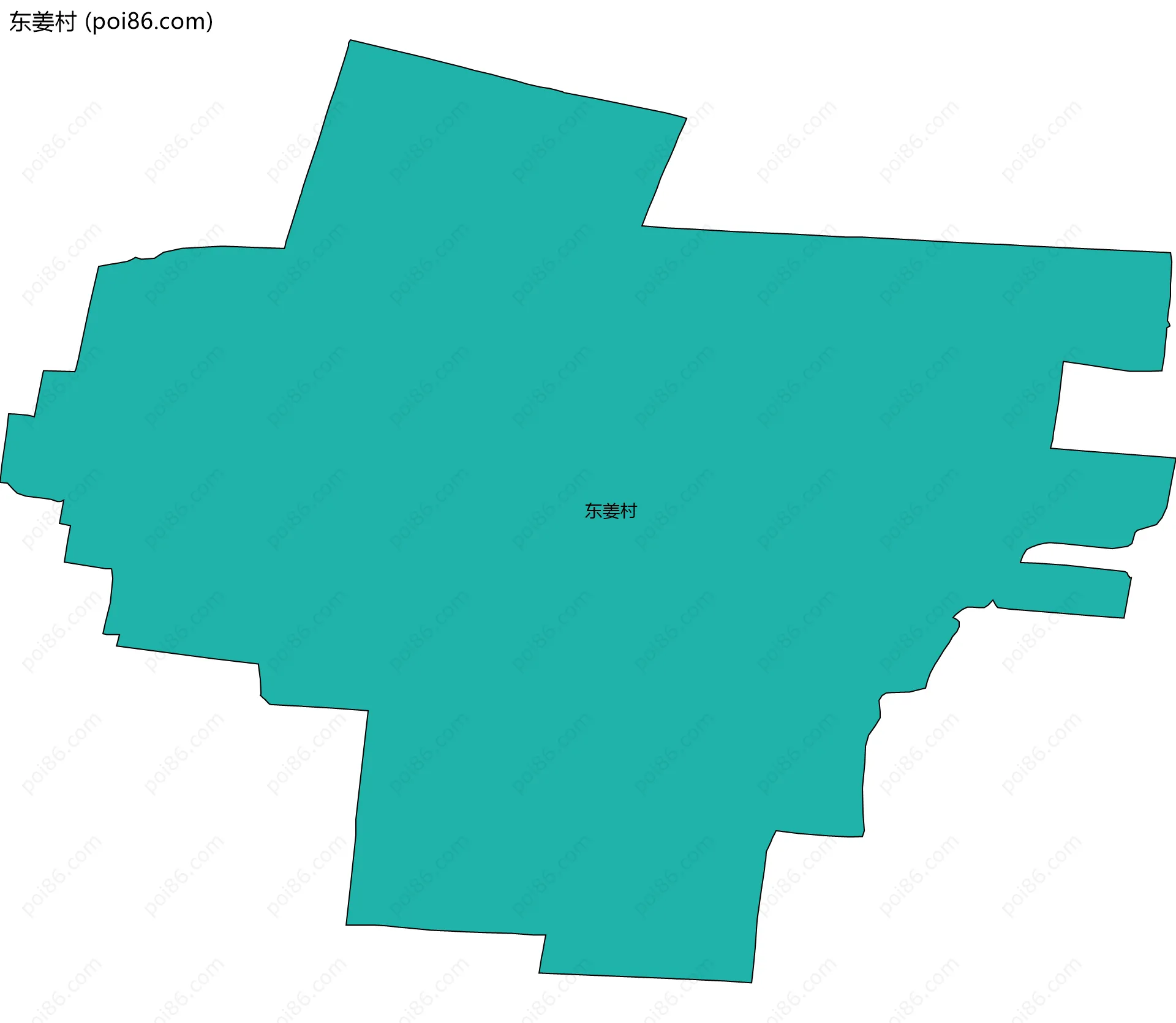 东姜村边界地图