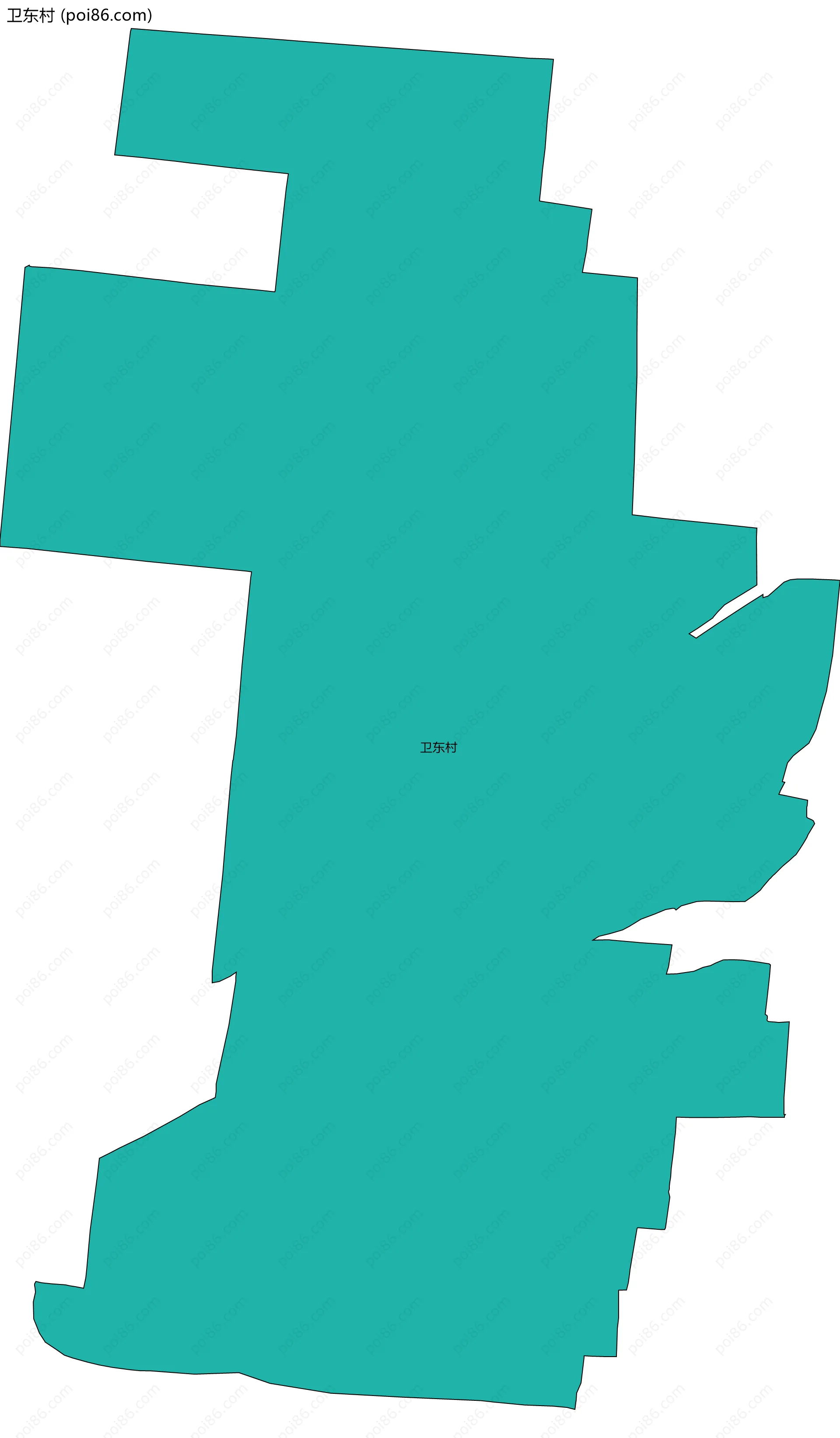 卫东村边界地图