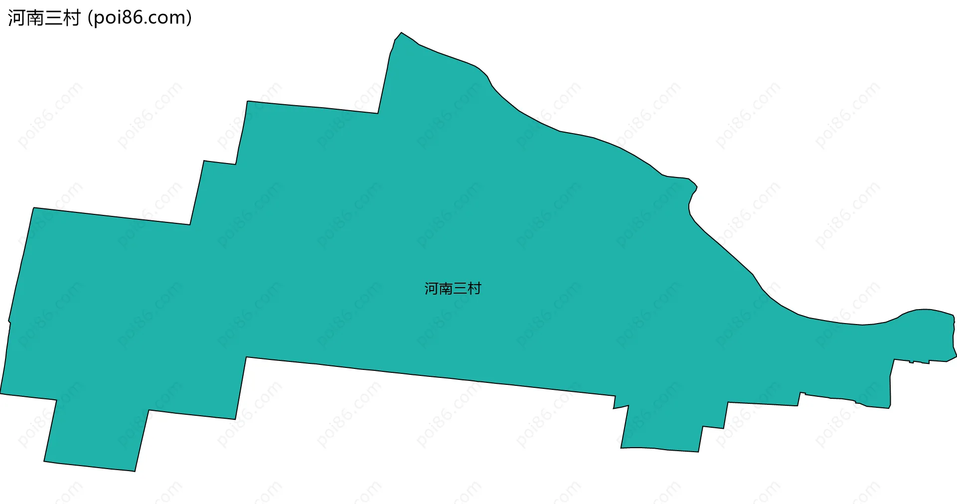 河南三村边界地图