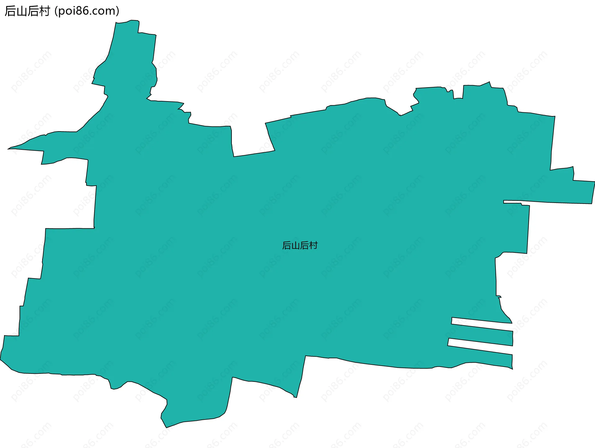 后山后村边界地图