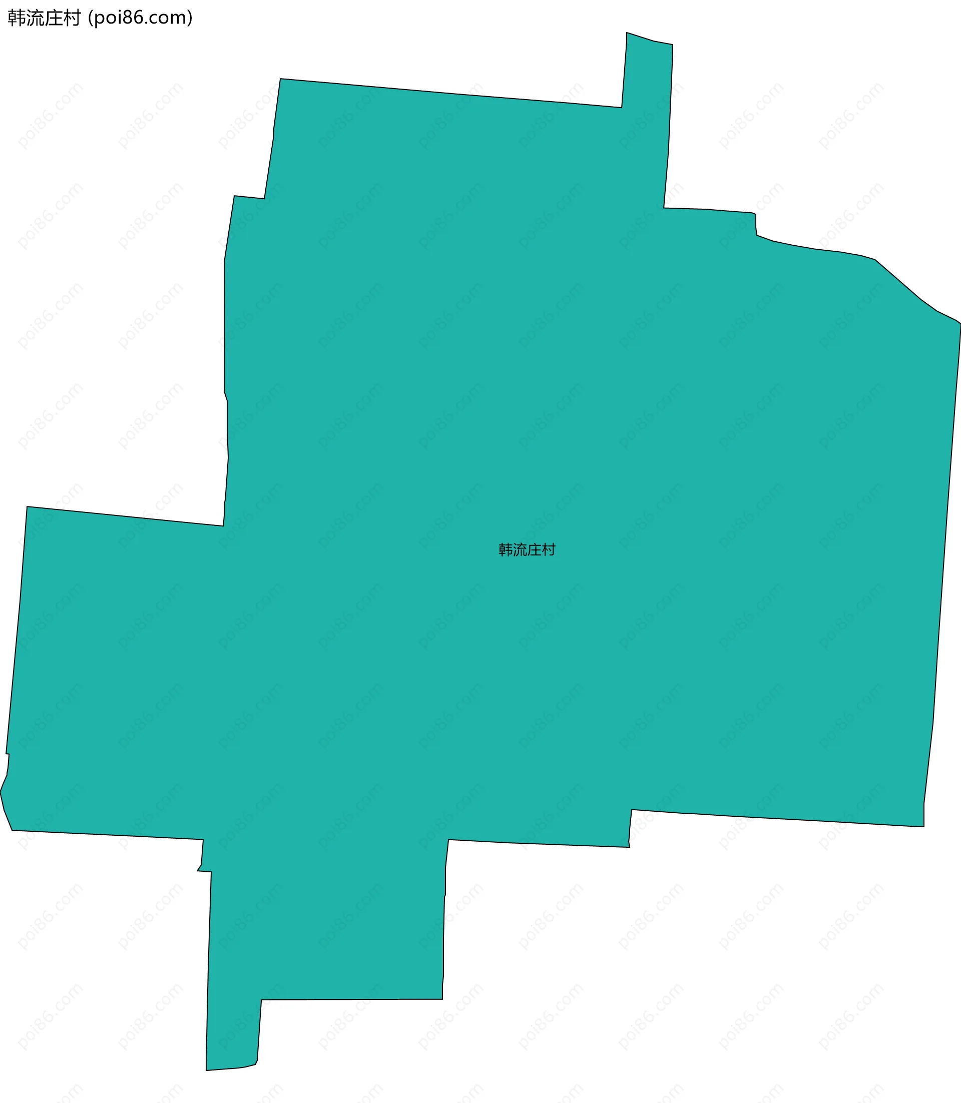 韩流庄村边界地图