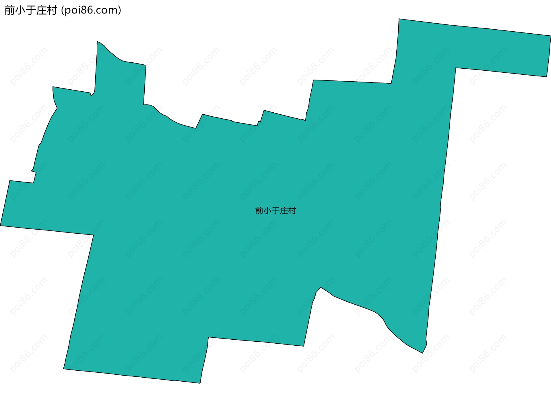 前小于庄村边界地图