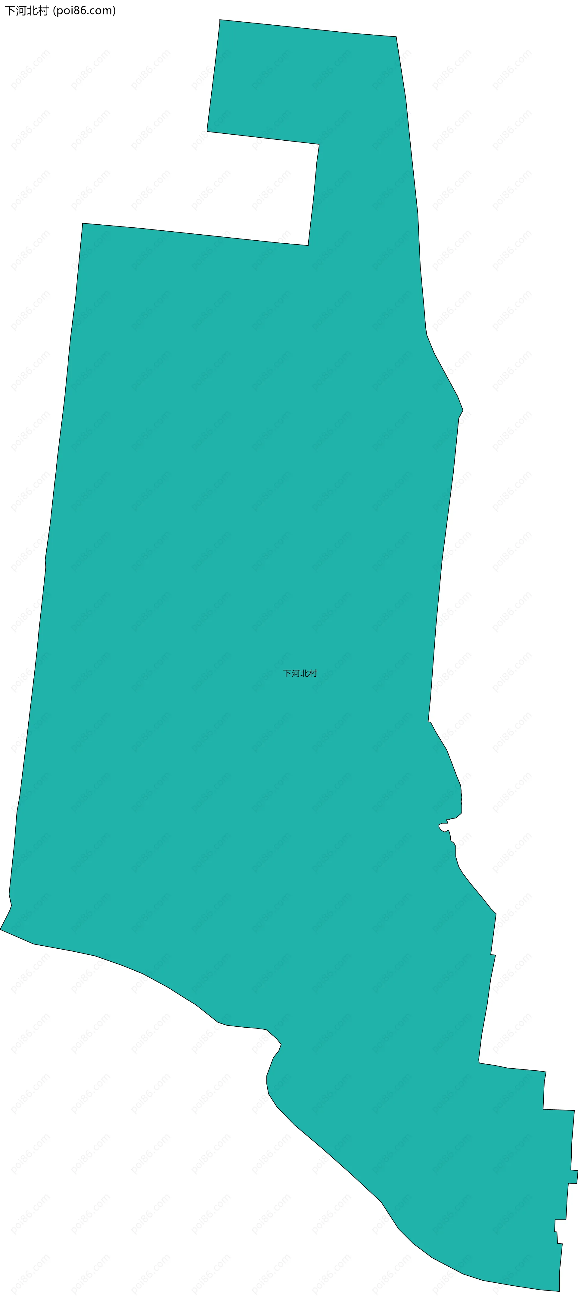 下河北村边界地图