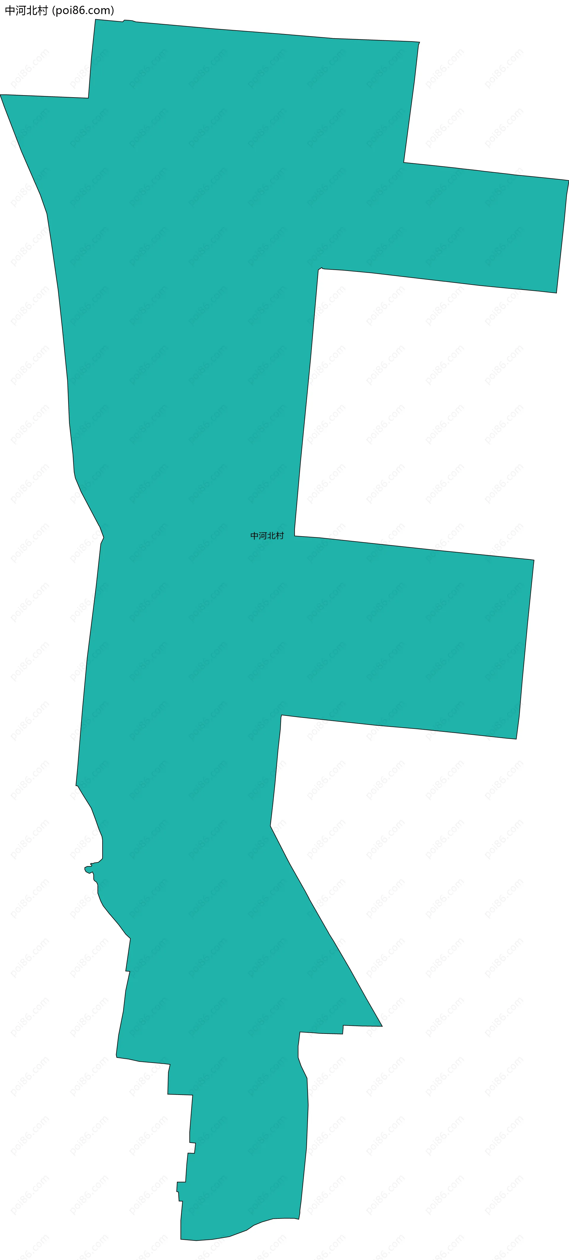 中河北村边界地图