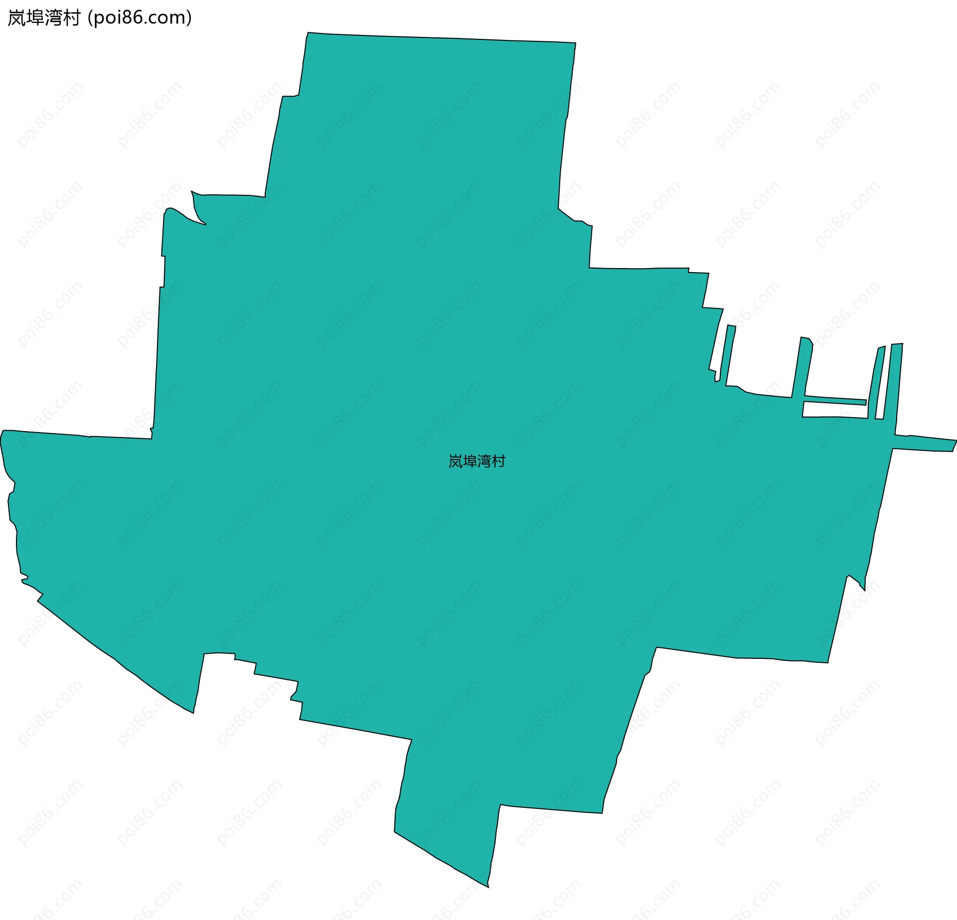 岚埠湾村边界地图