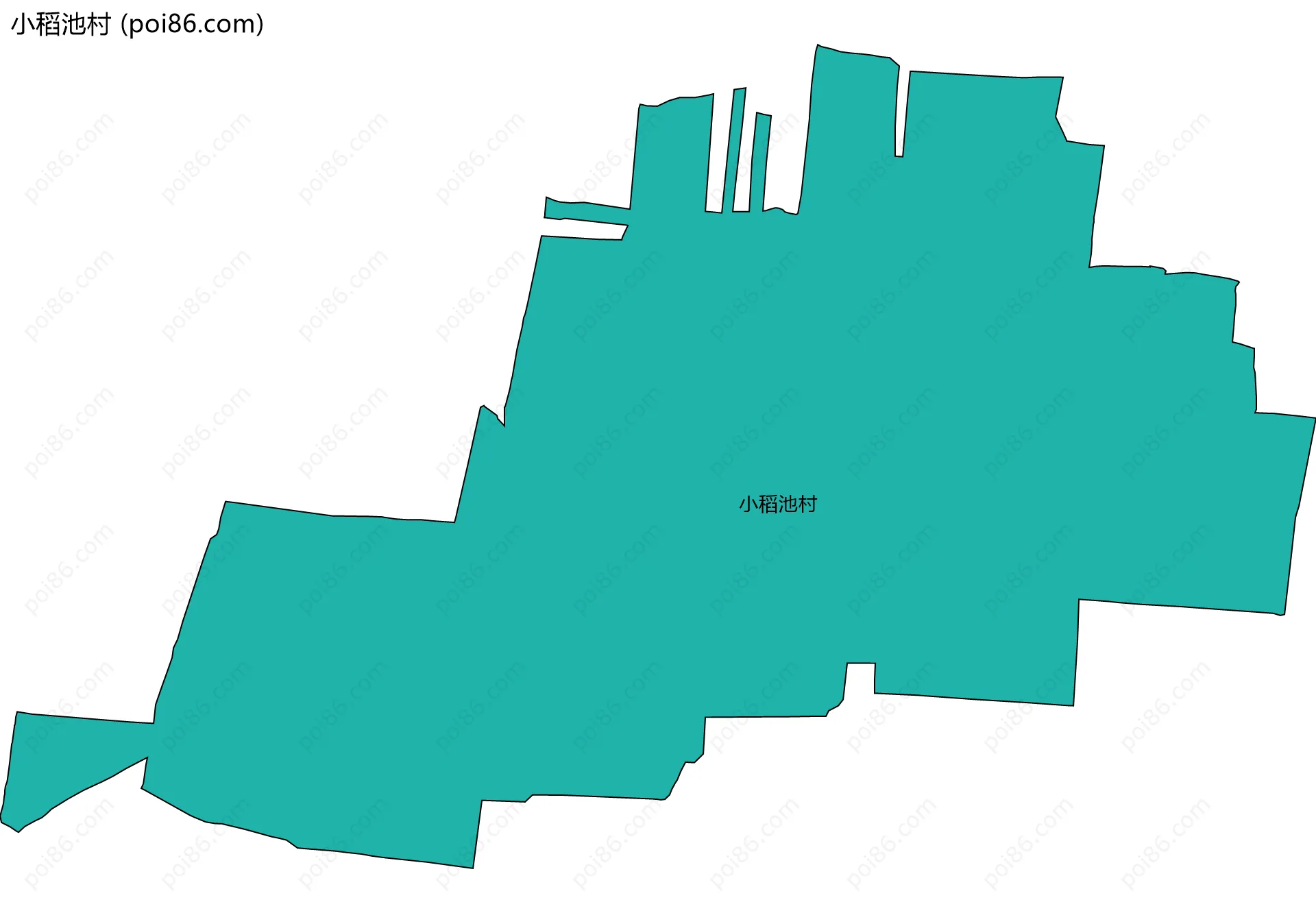 小稻池村边界地图