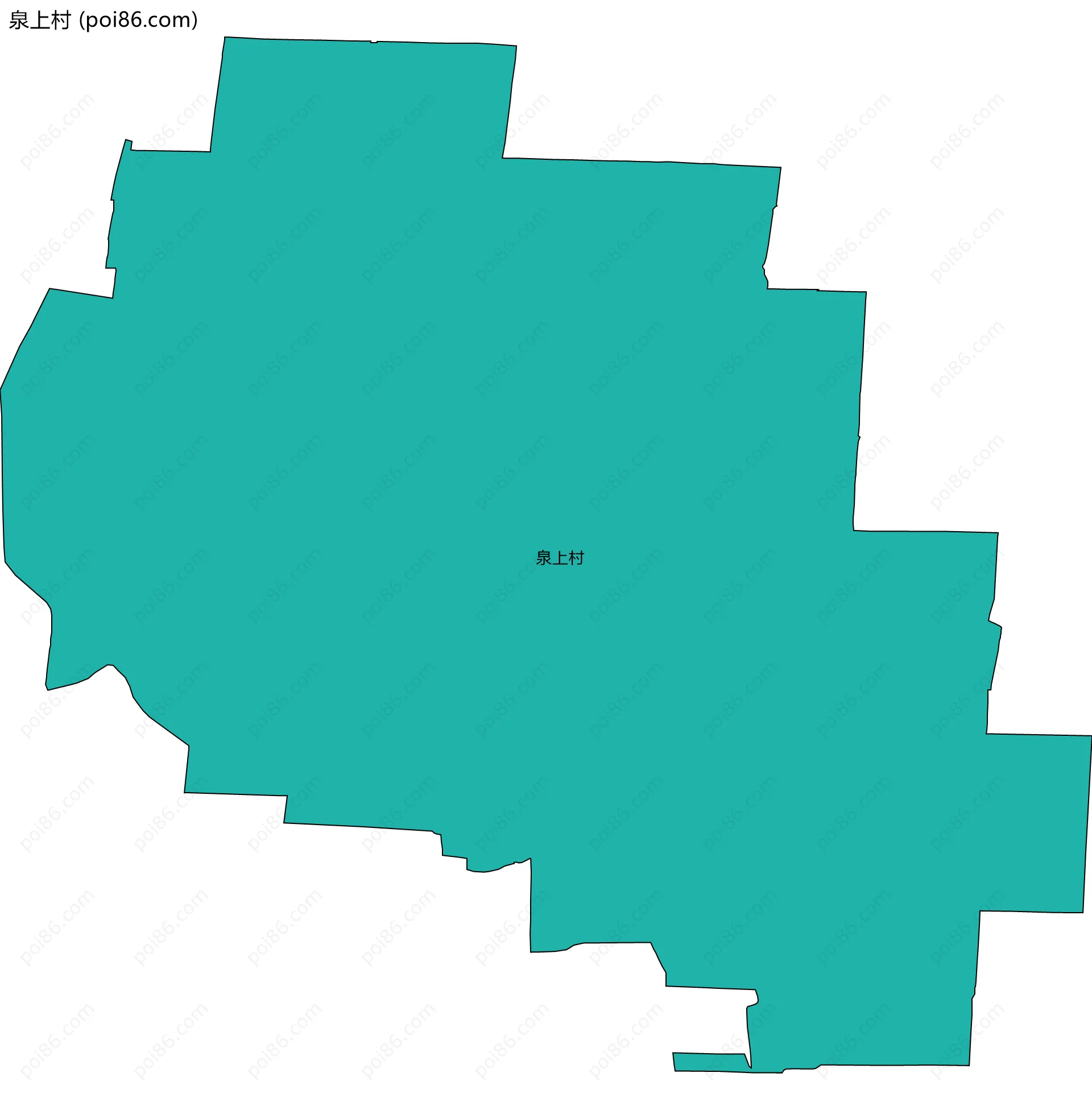泉上村边界地图