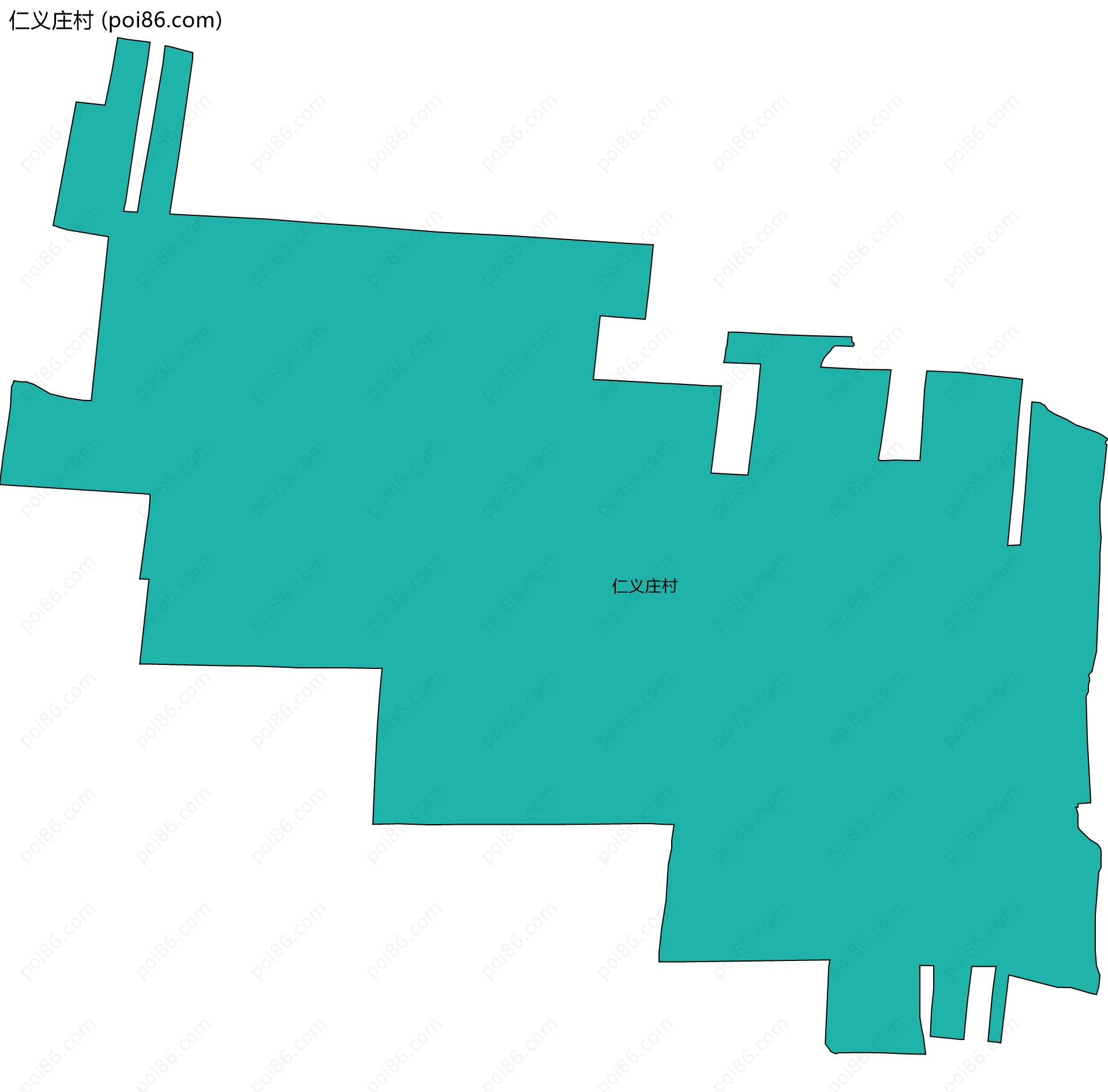 仁义庄村边界地图