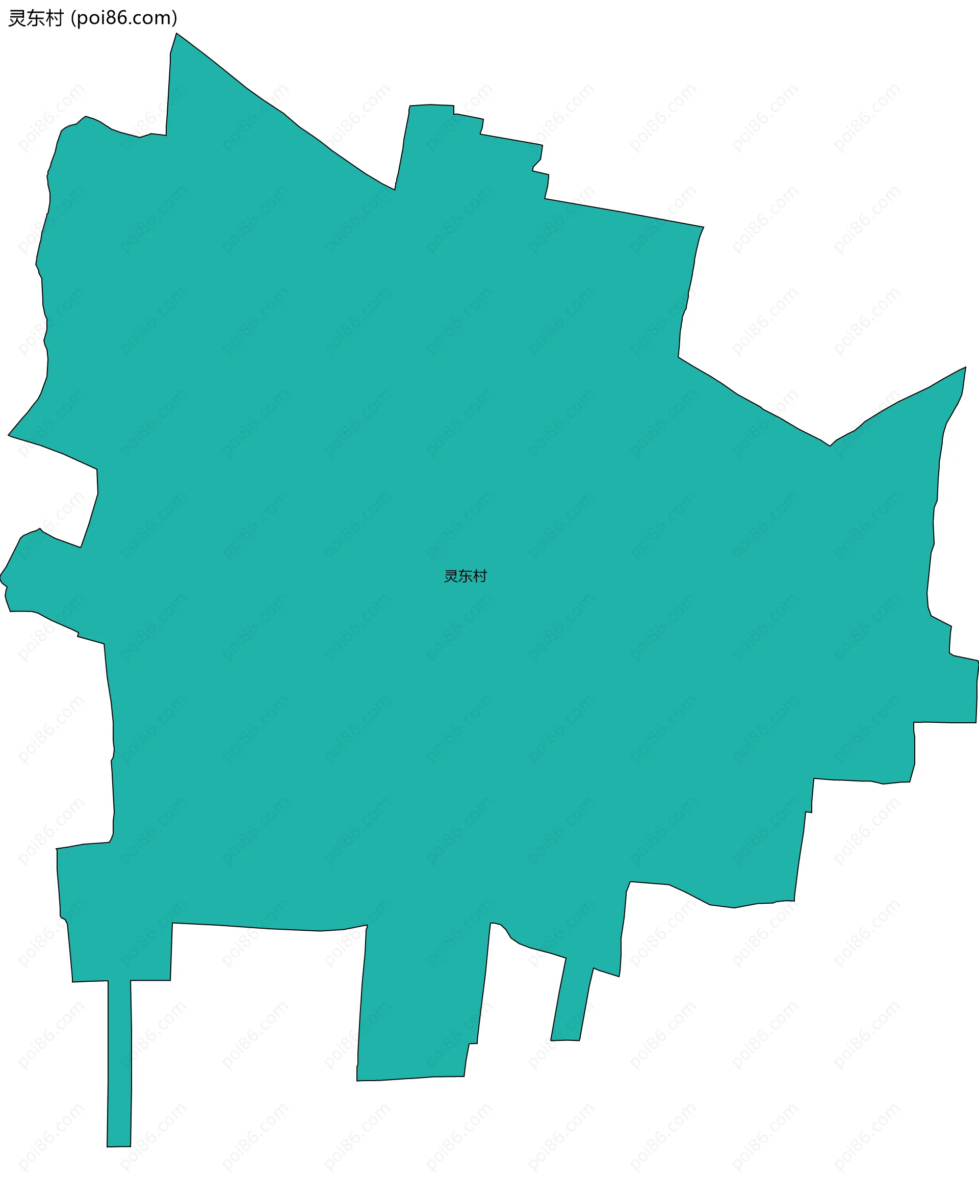 灵东村边界地图