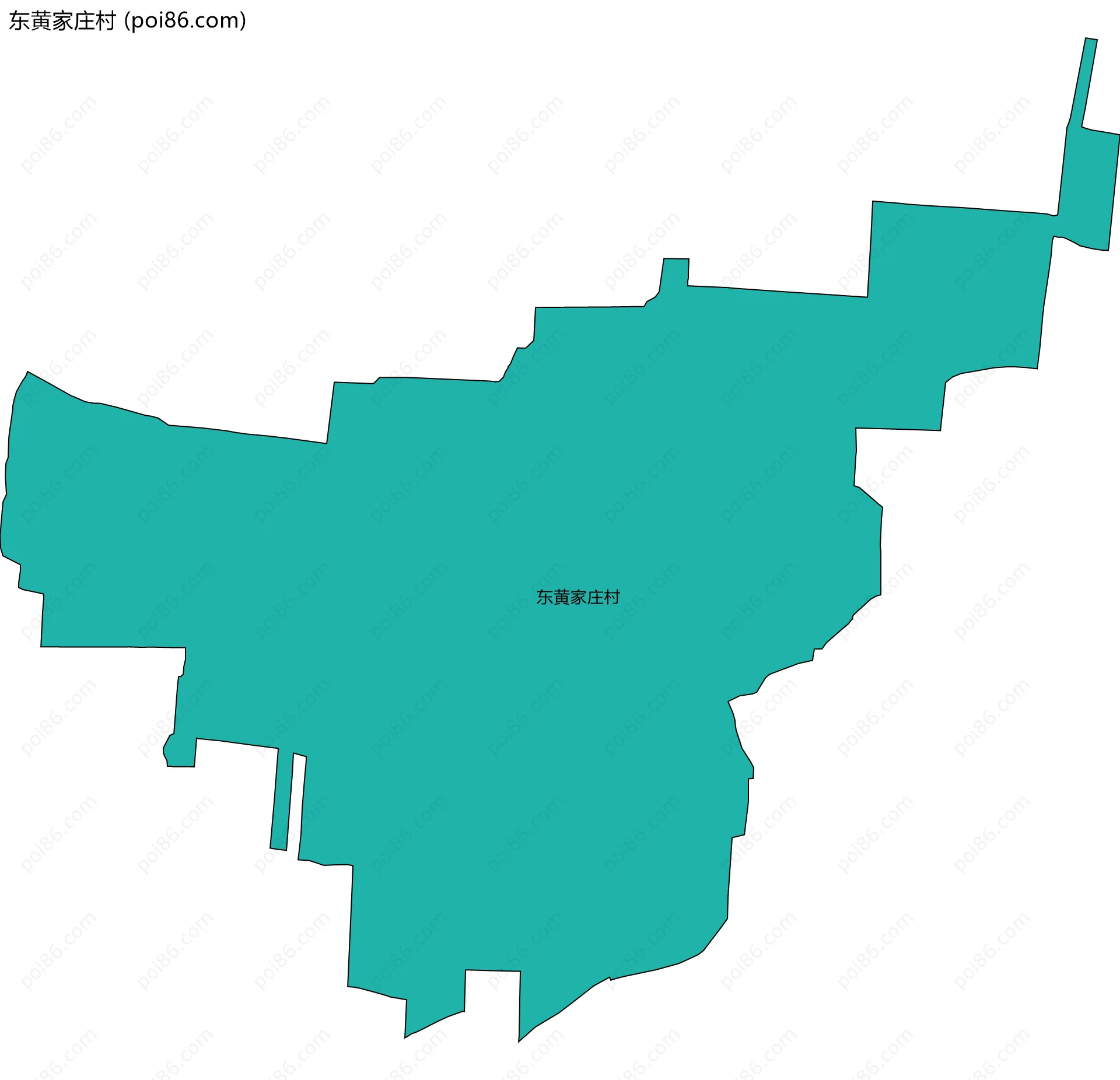 东黄家庄村边界地图