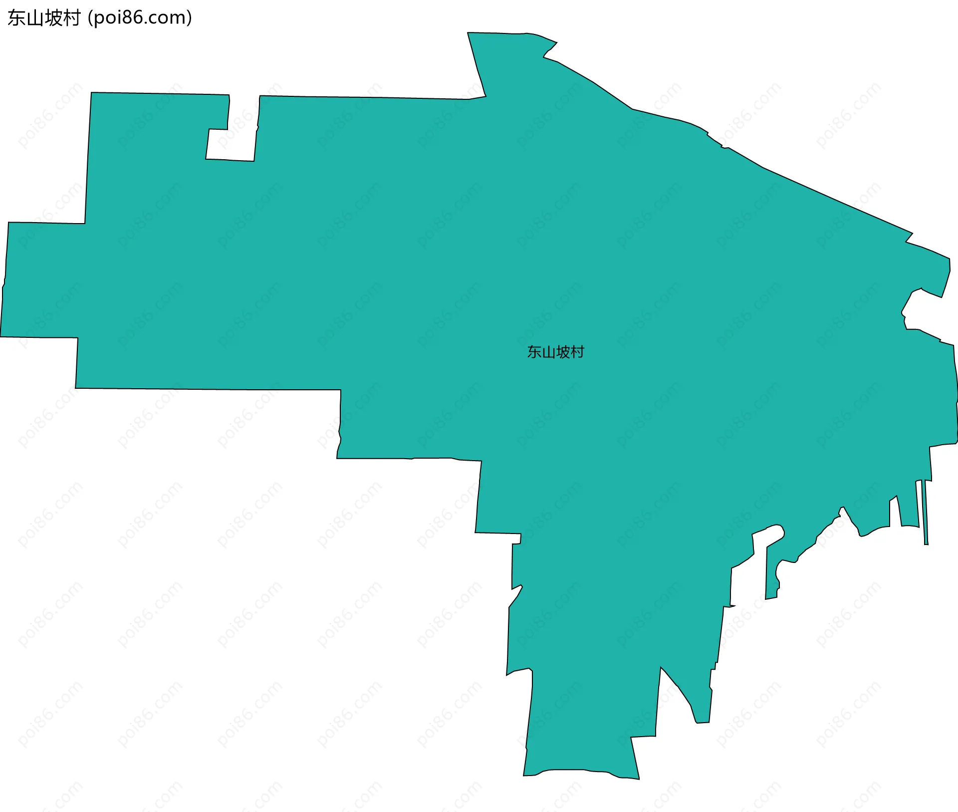 东山坡村边界地图