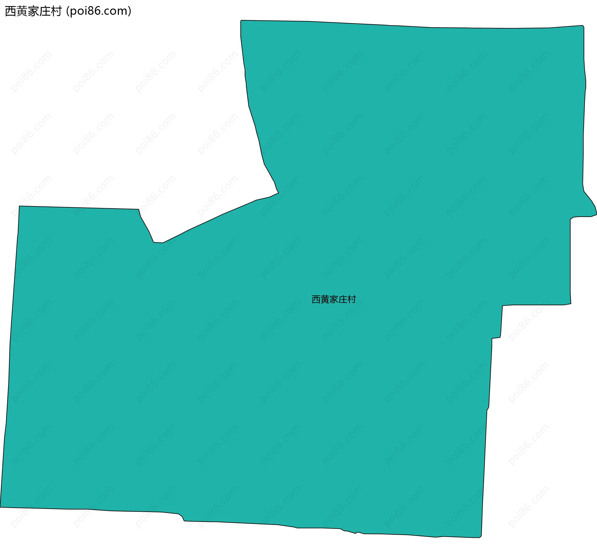 西黄家庄村边界地图