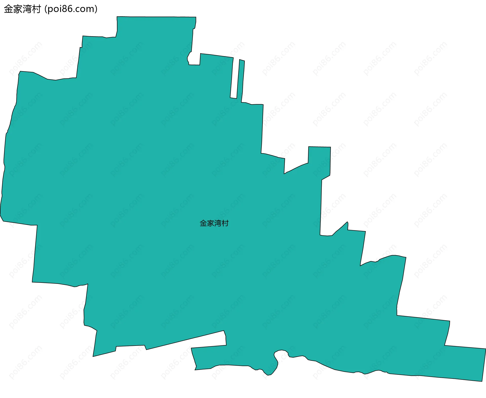金家湾村边界地图