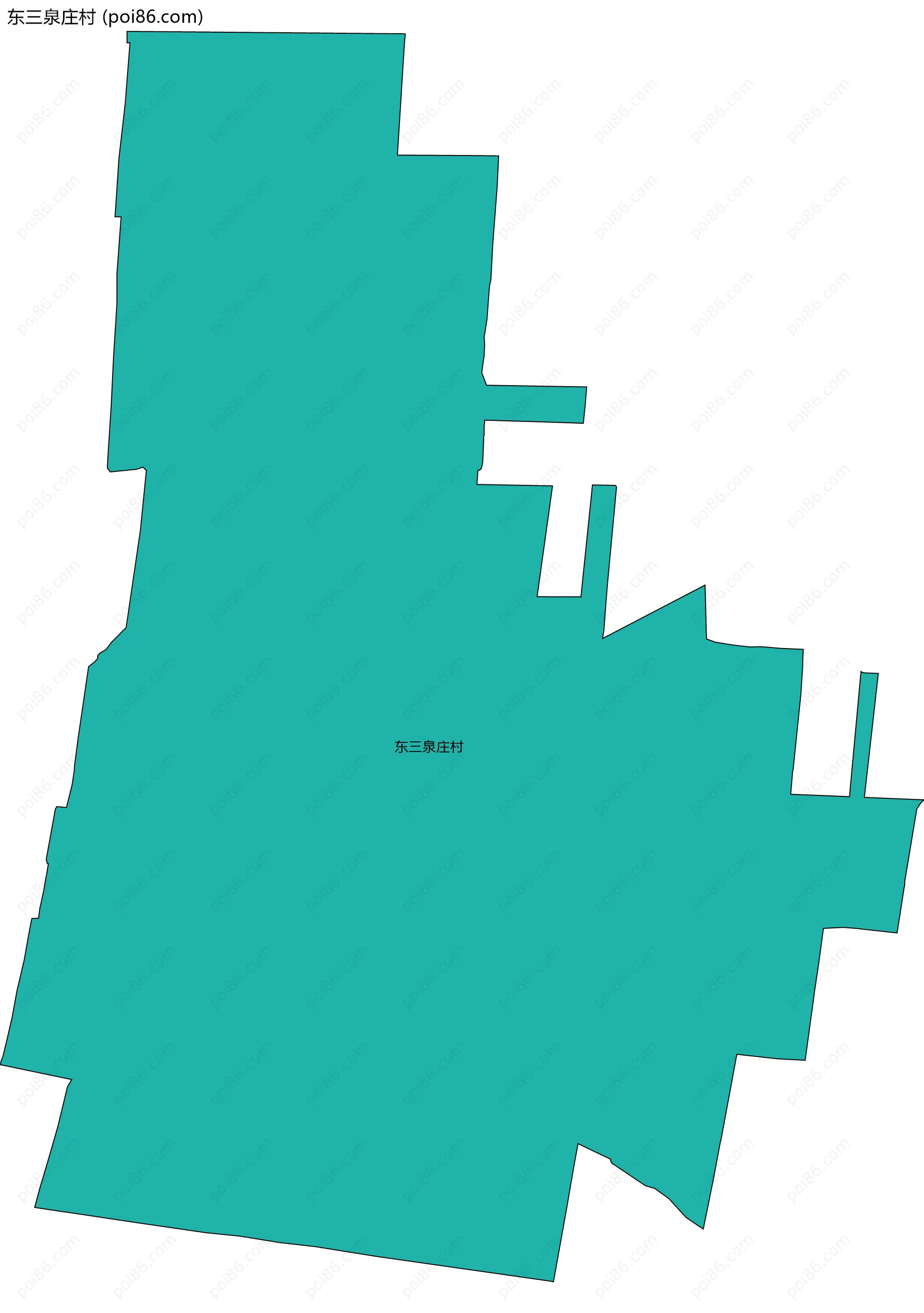 东三泉庄村边界地图