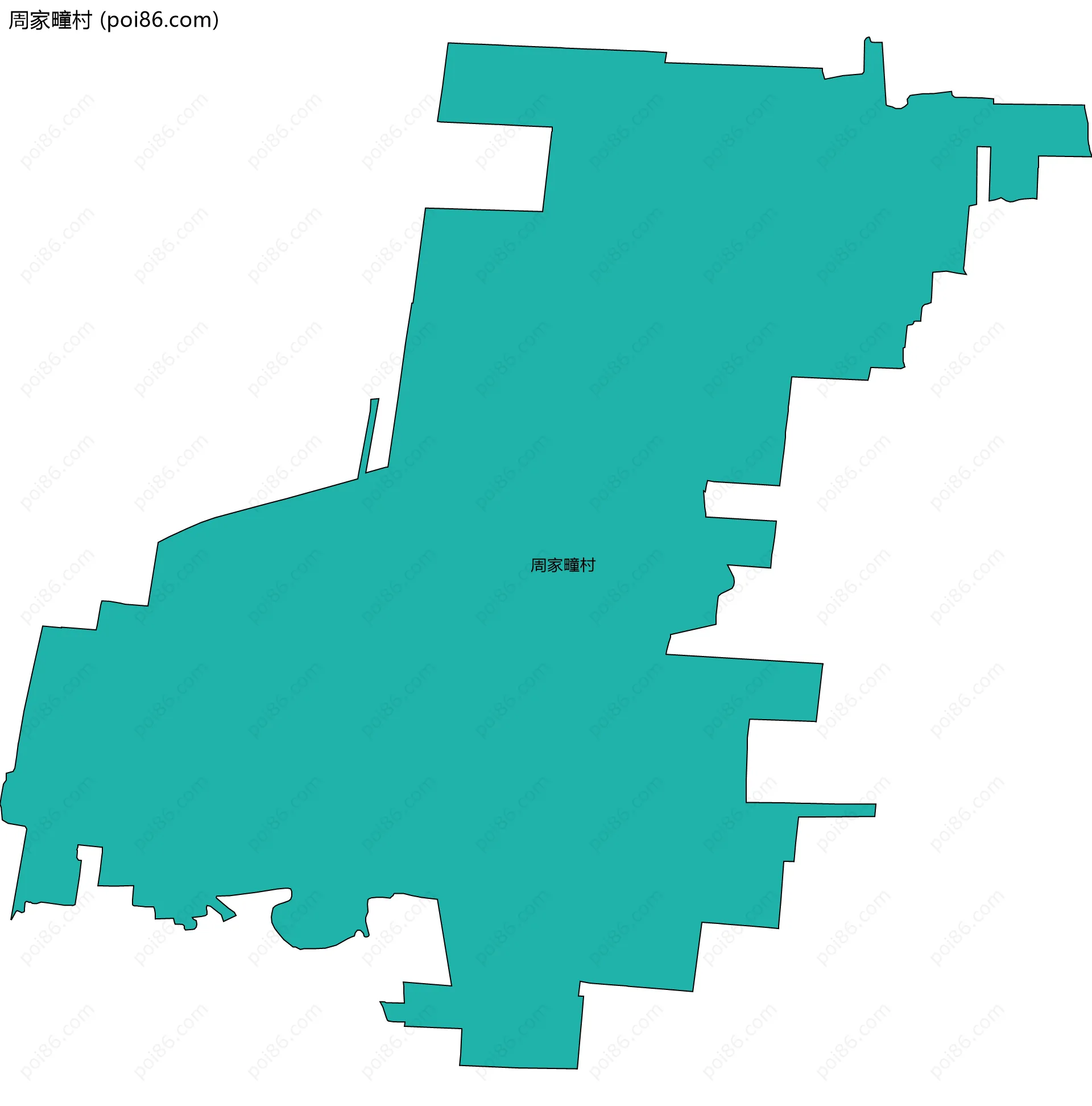 周家疃村边界地图