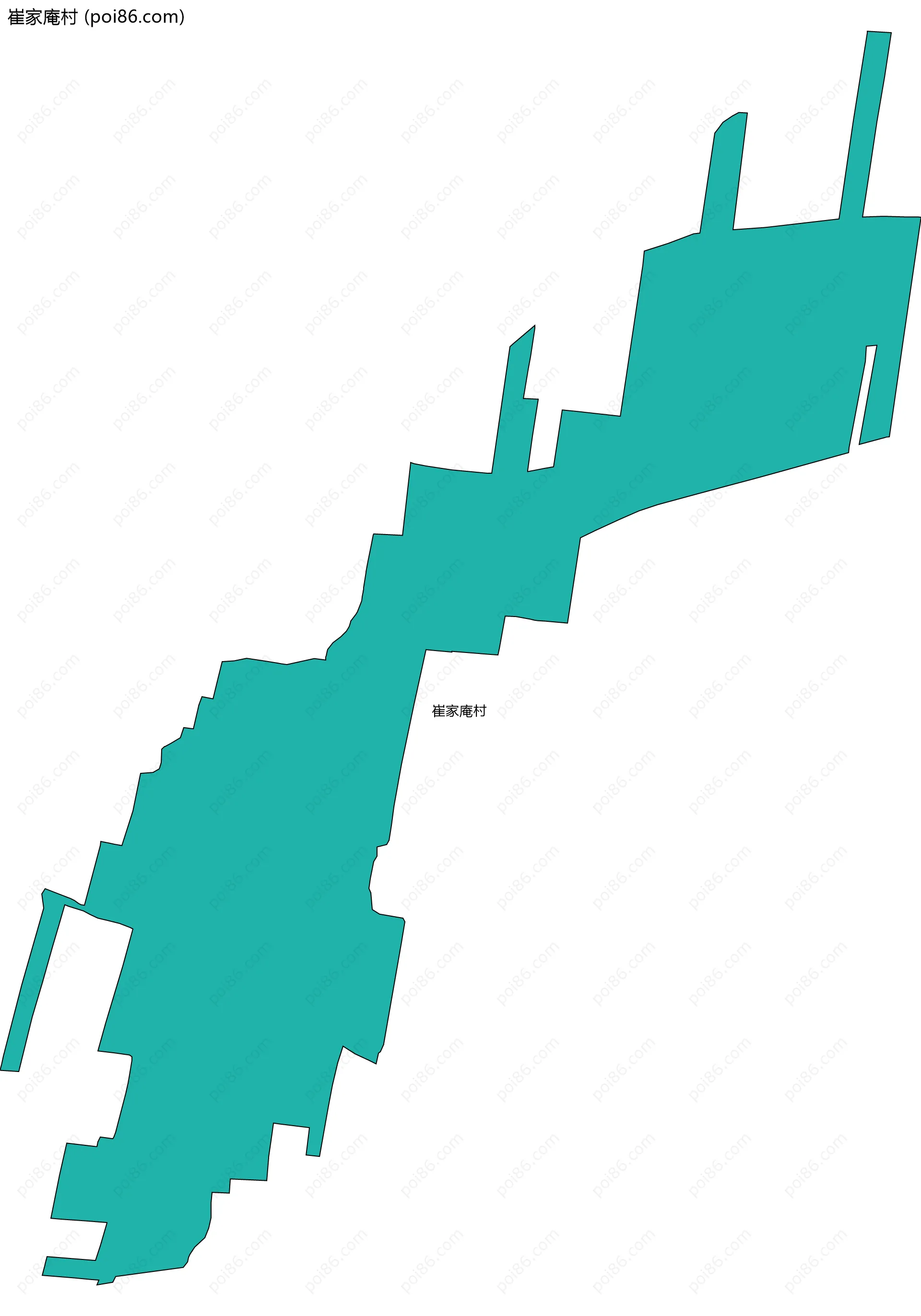 崔家庵村边界地图