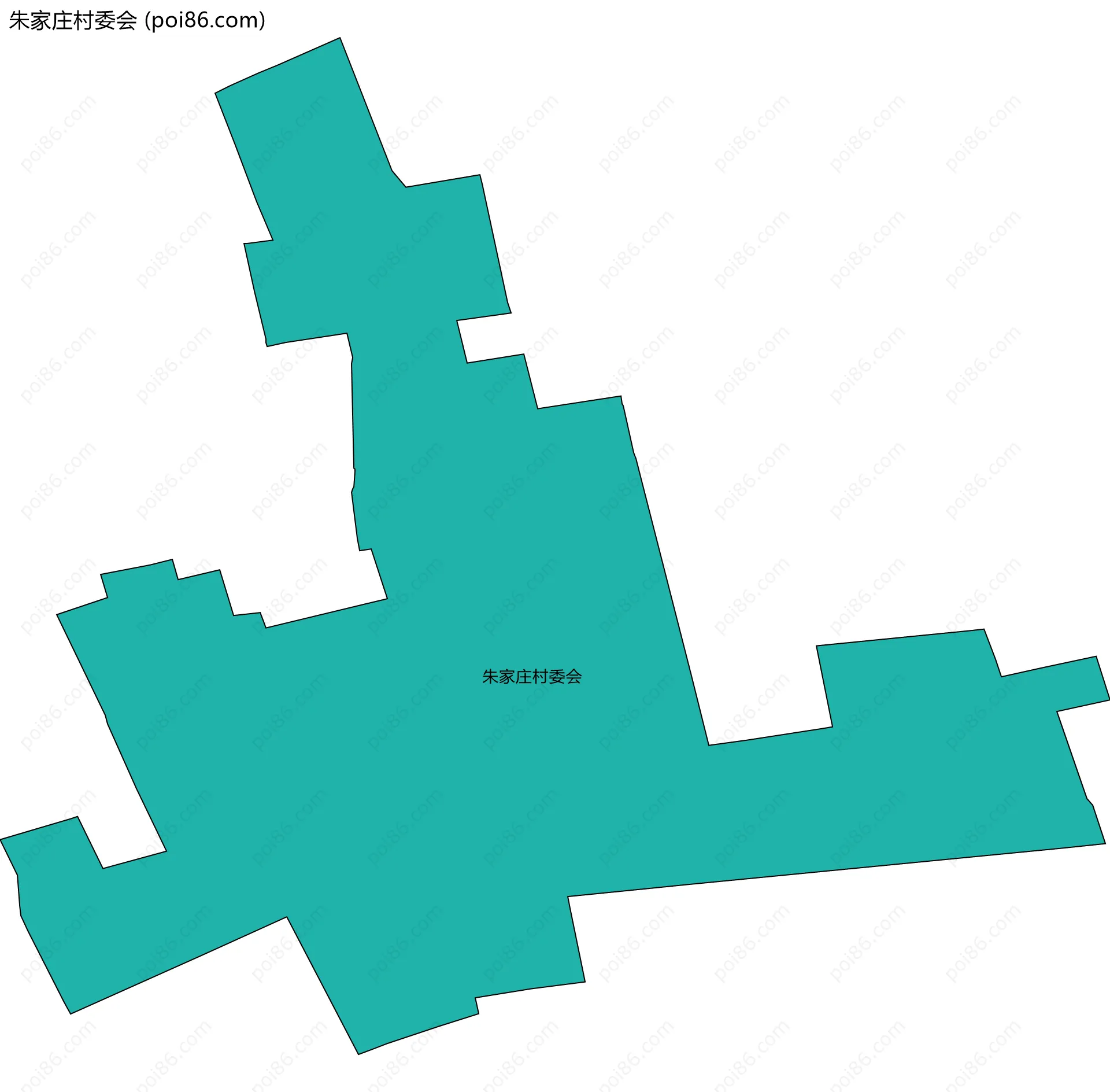 朱家庄村委会边界地图
