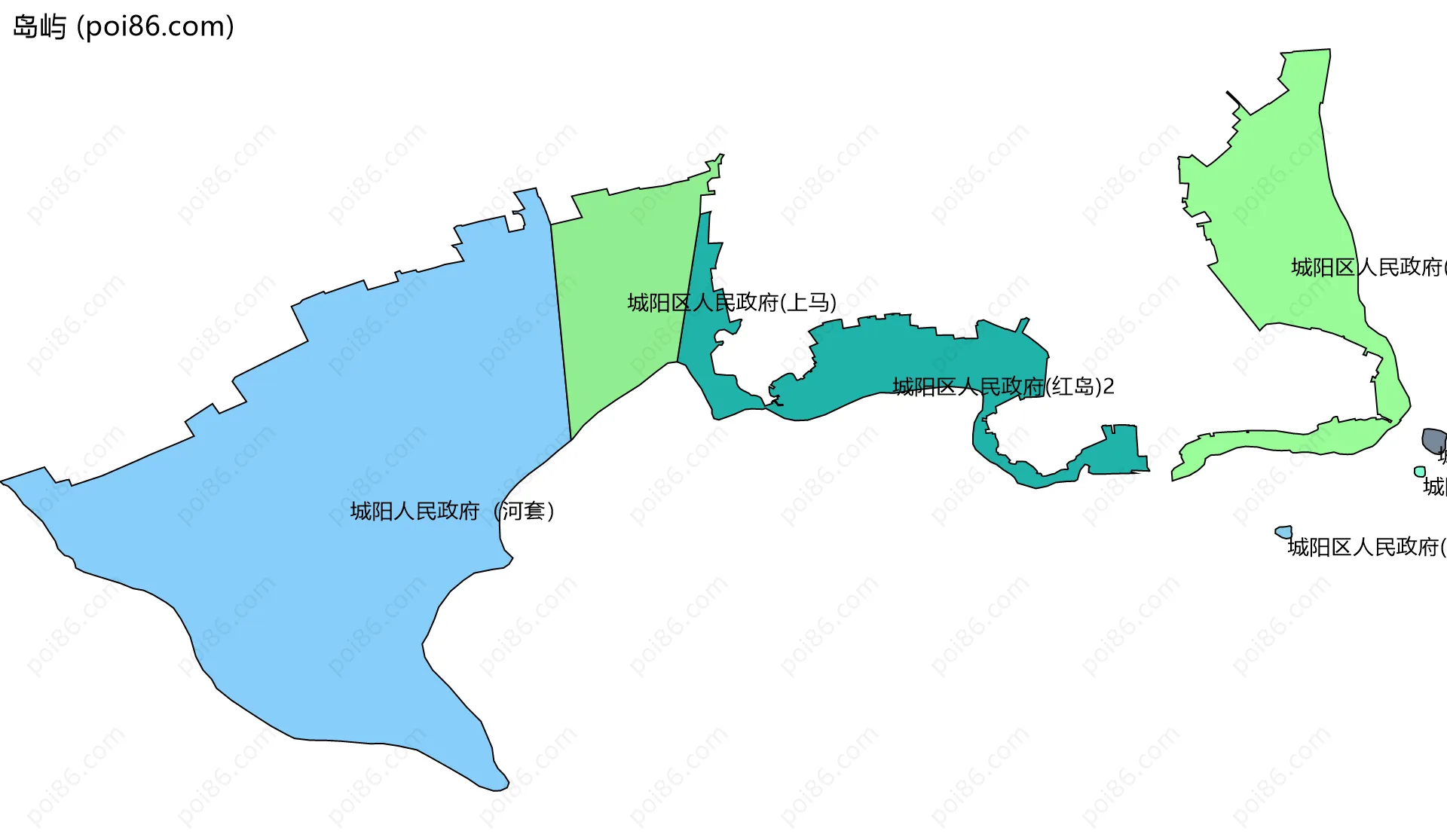 岛屿边界地图(五级行政区划)