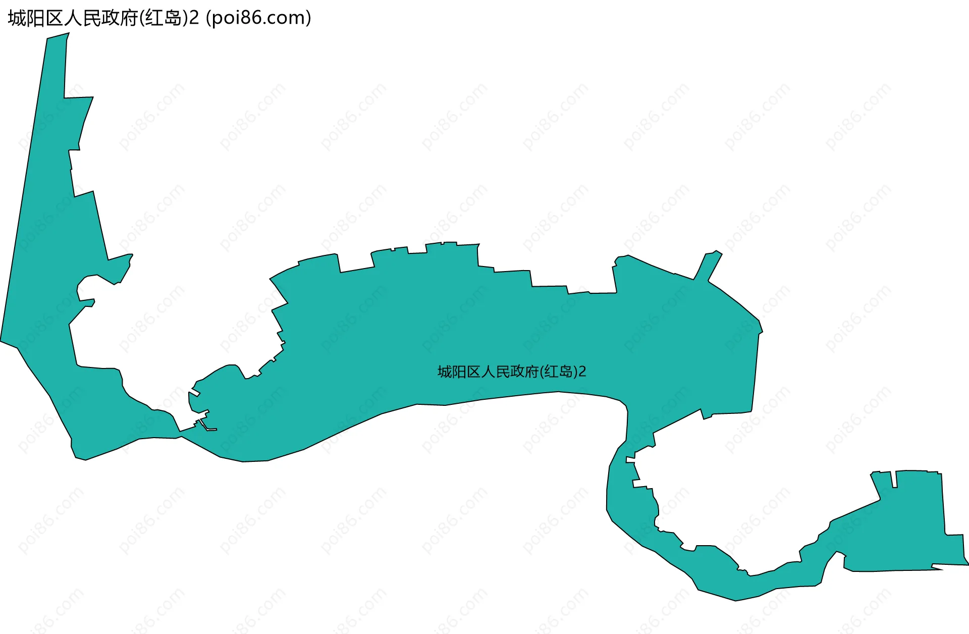 城阳区人民政府(红岛)2边界地图
