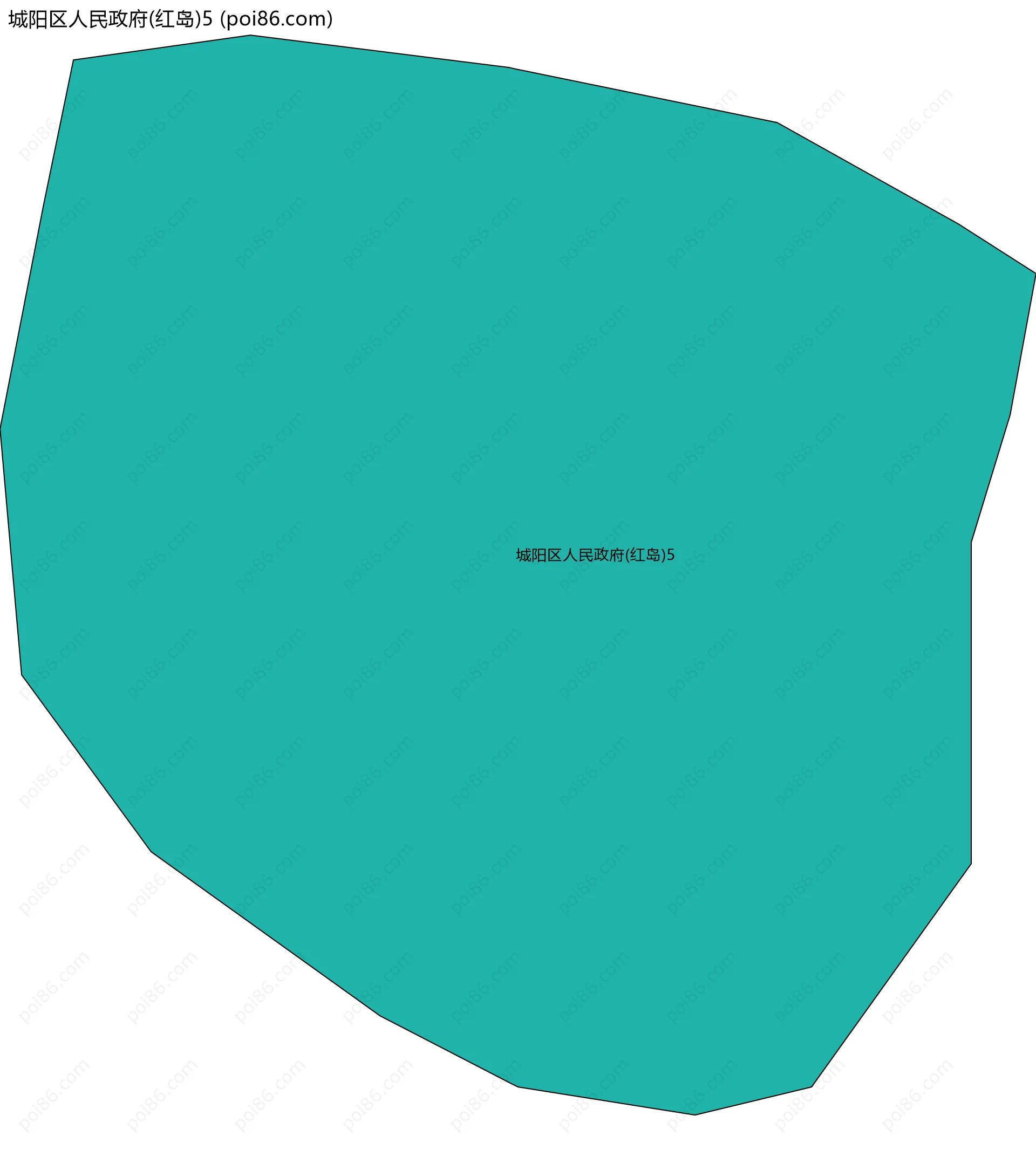城阳区人民政府(红岛)5边界地图