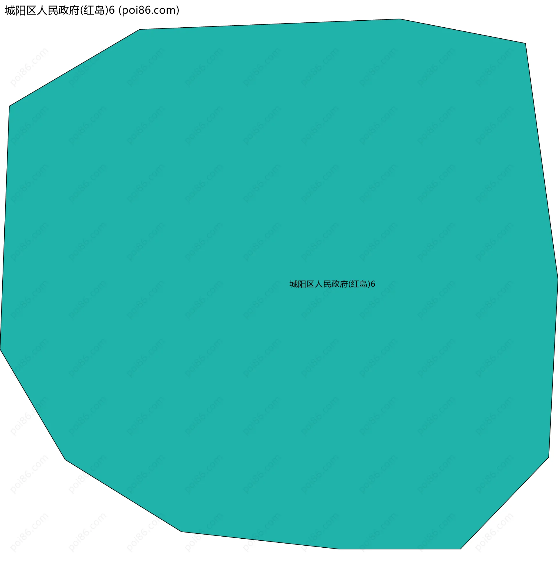 城阳区人民政府(红岛)6边界地图