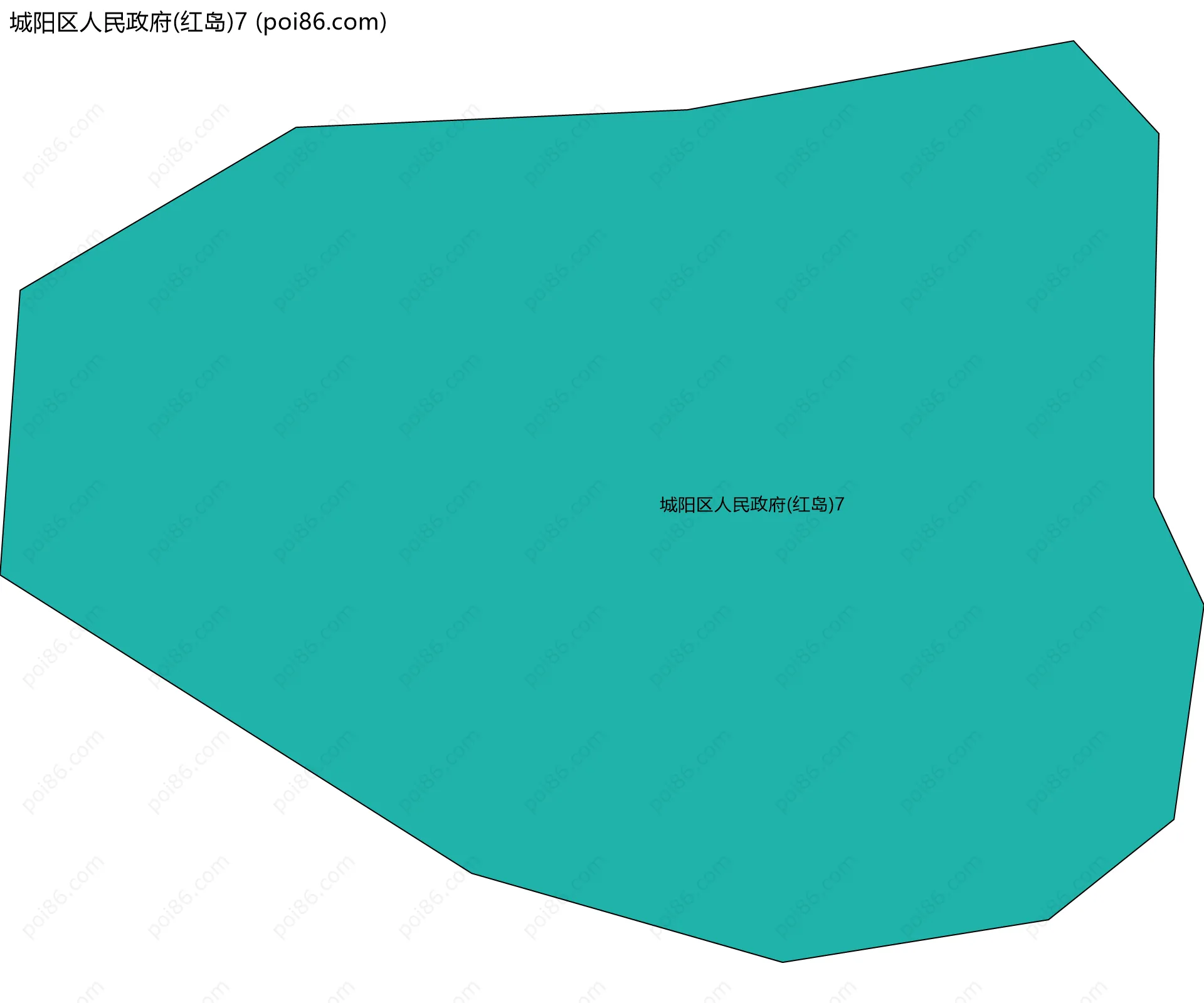 城阳区人民政府(红岛)7边界地图