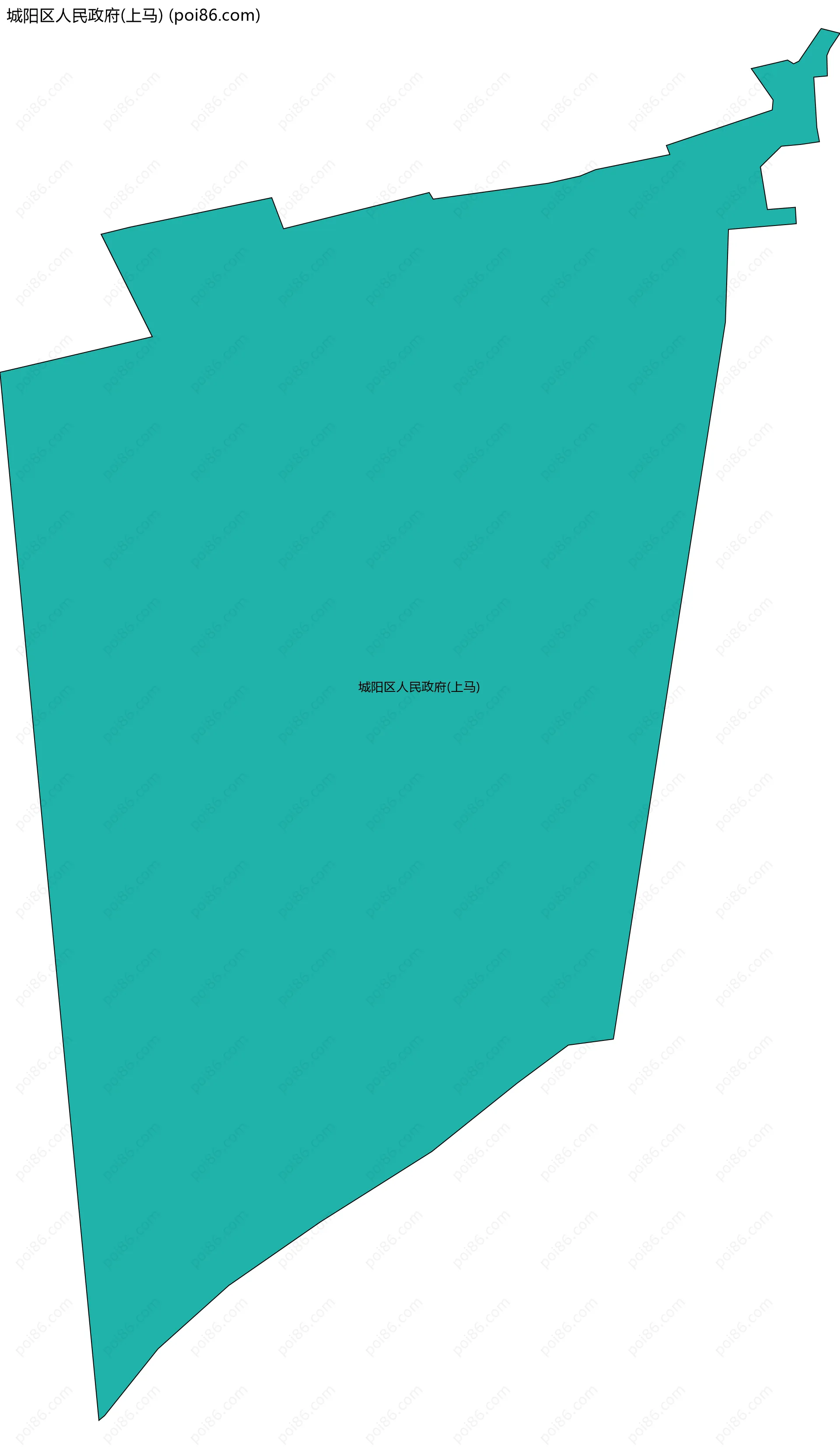 城阳区人民政府(上马)边界地图