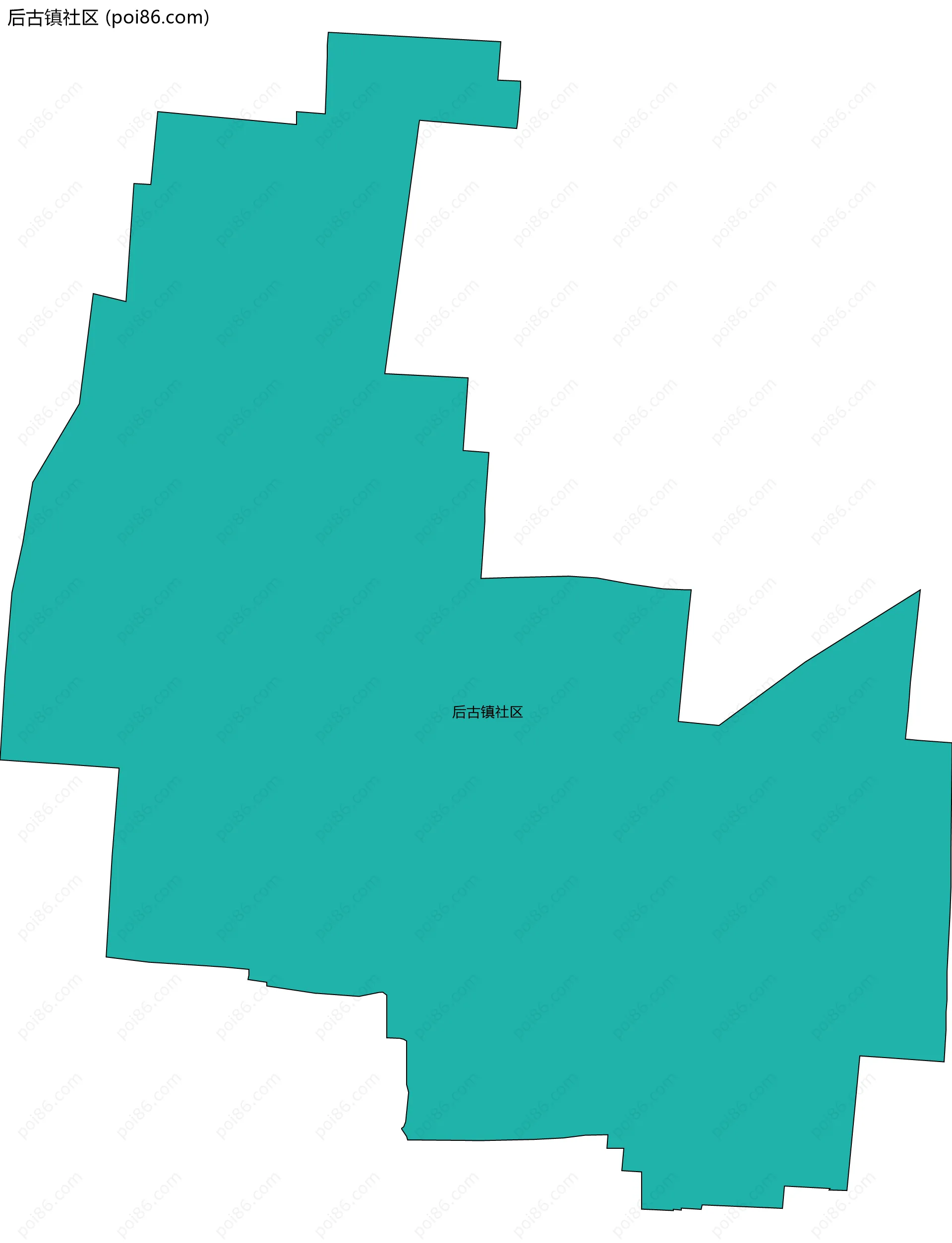 后古镇社区边界地图