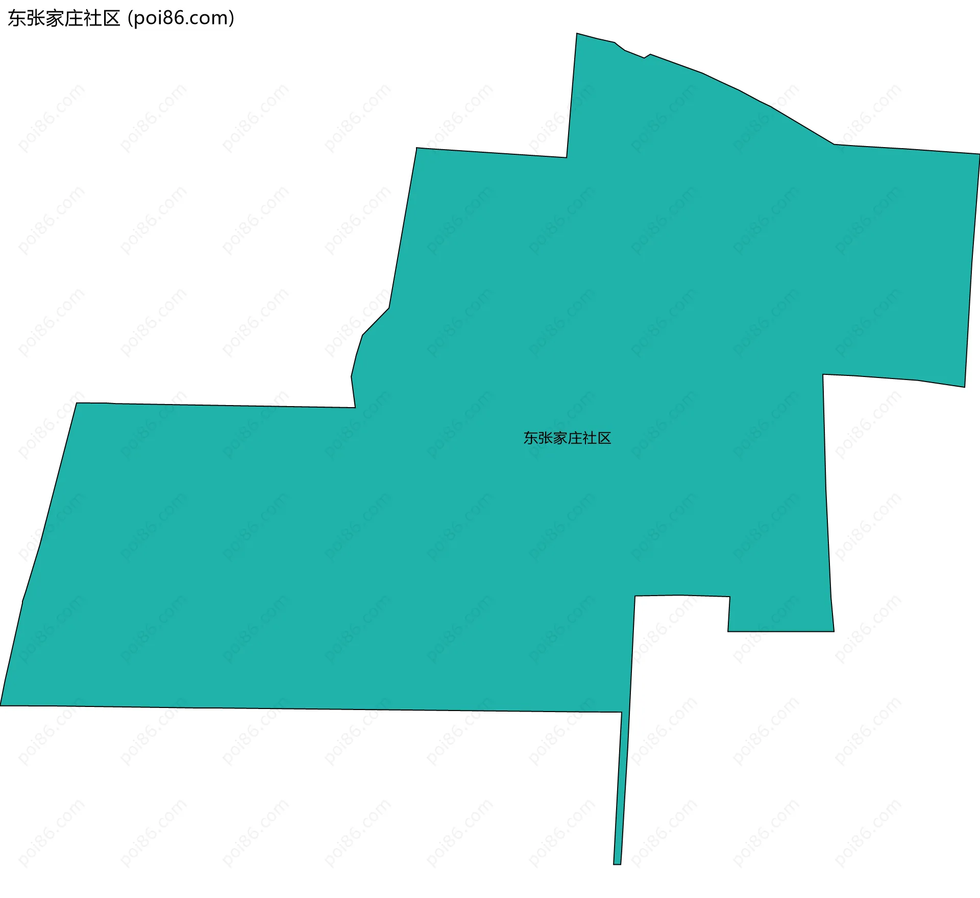 东张家庄社区边界地图