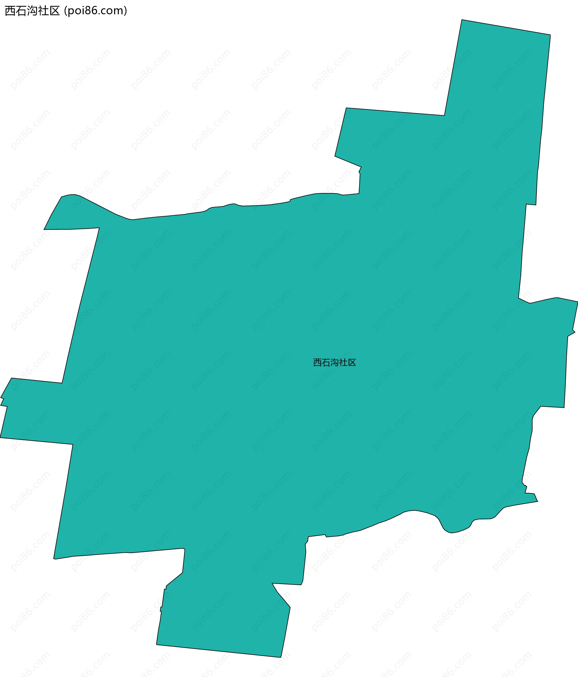 西石沟社区边界地图