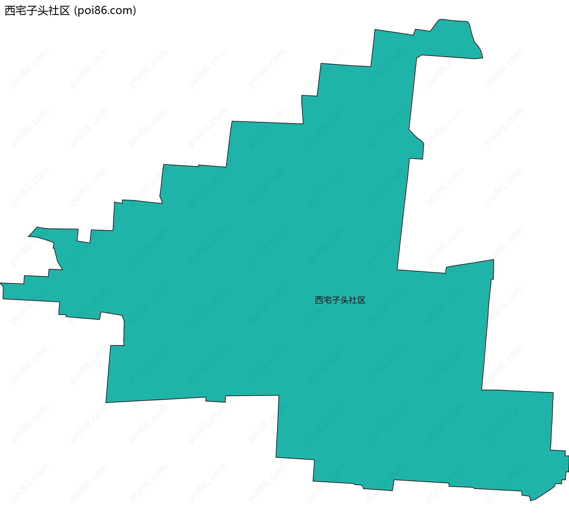 西宅子头社区边界地图